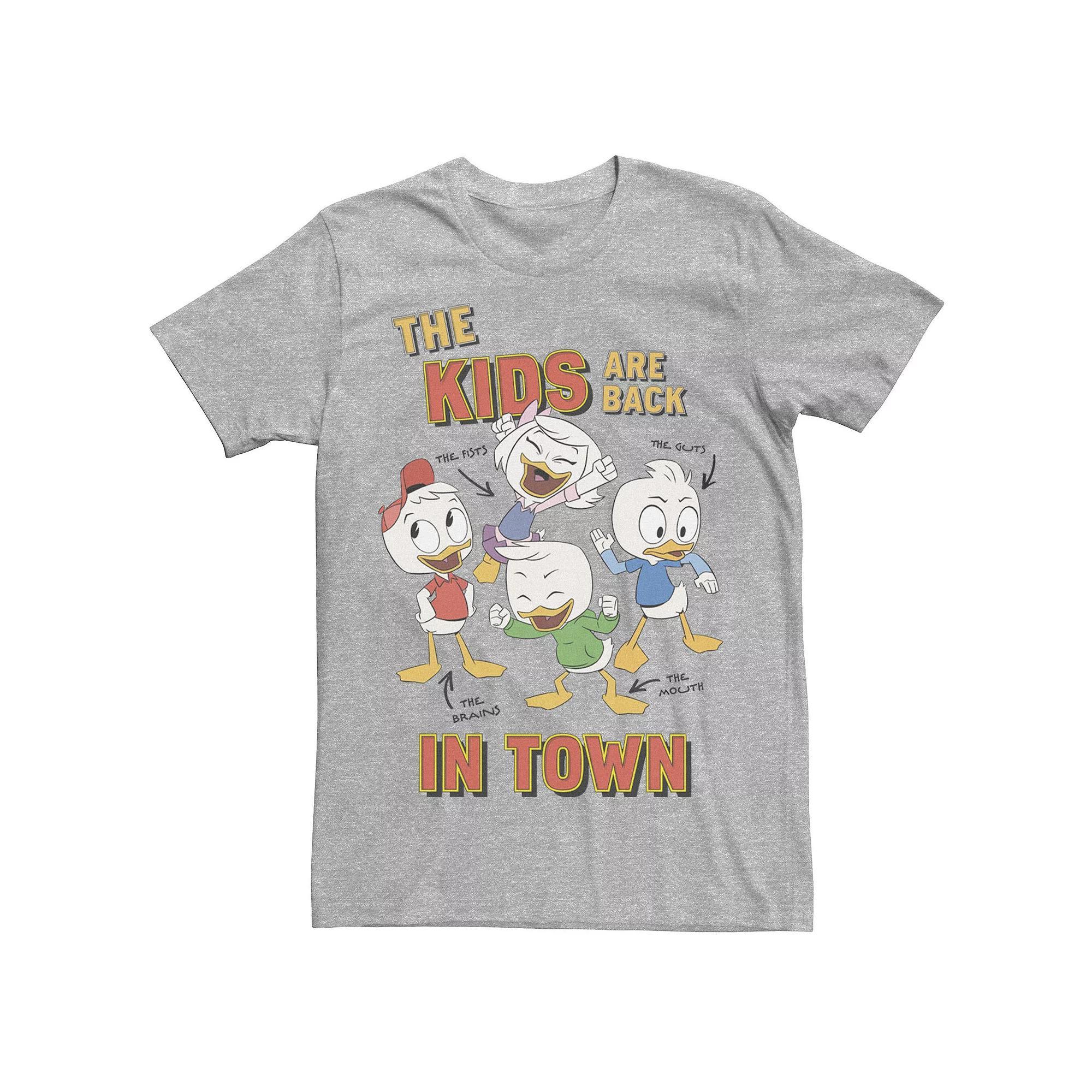 Disney's DuckTales The Kids Are Back In Town Men's Tee, Size: Large, Athletic Grey Product Image