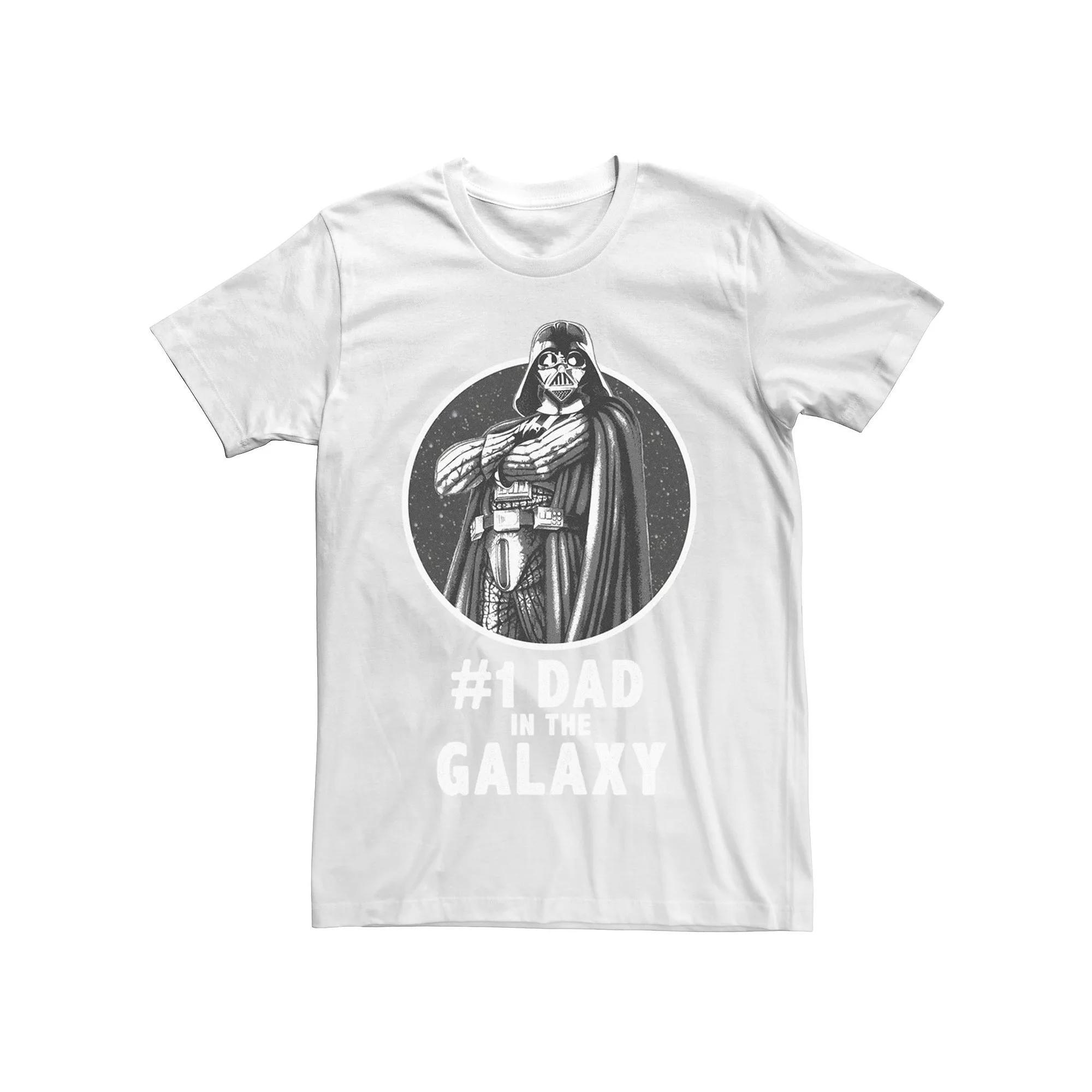 Men's Star Wars Darth Vader "#1 Dad In The Galaxy" Tee, Size: Small, Navy Grey Product Image