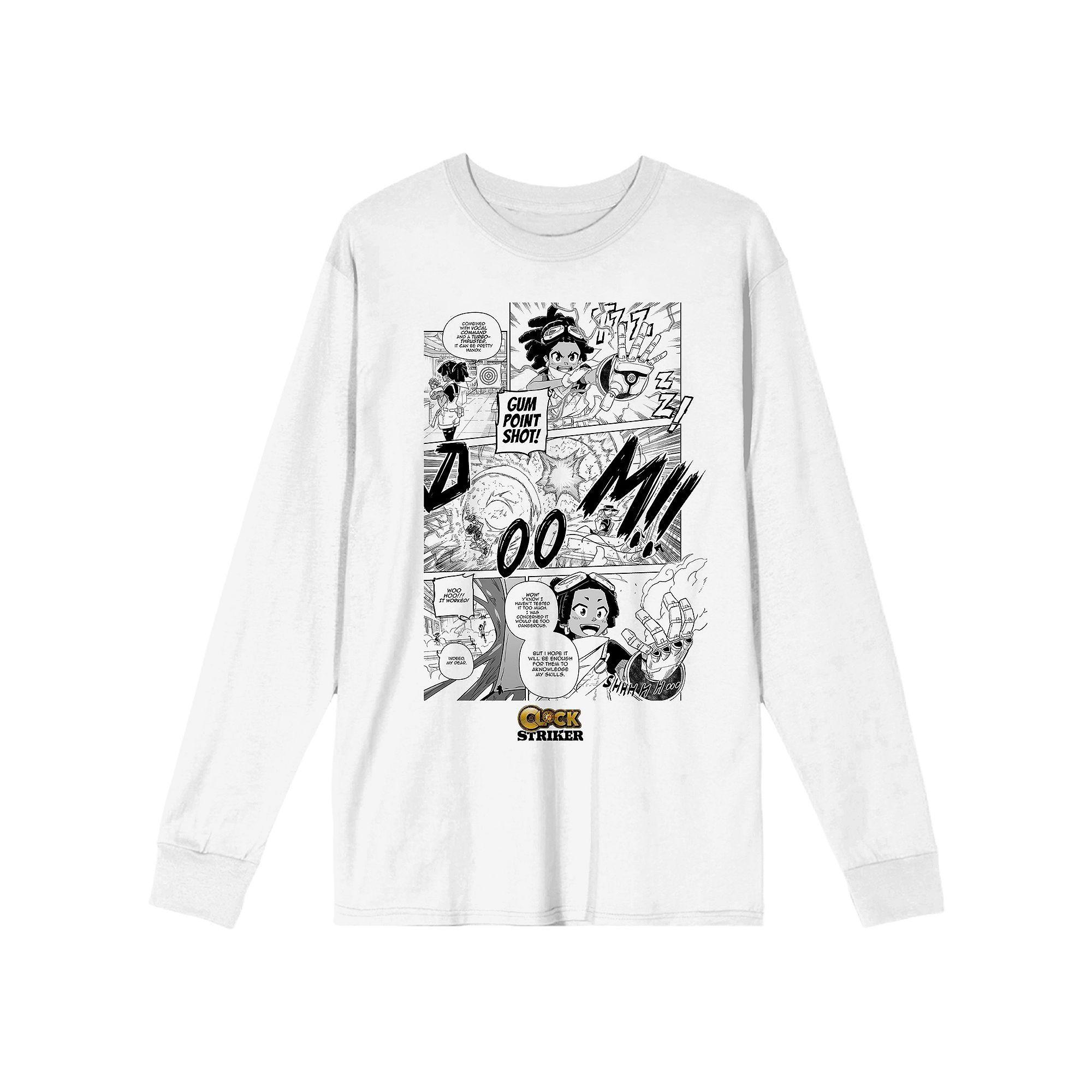 Men's Clock Striker Manga Page Gum Long Sleeve,  Product Image