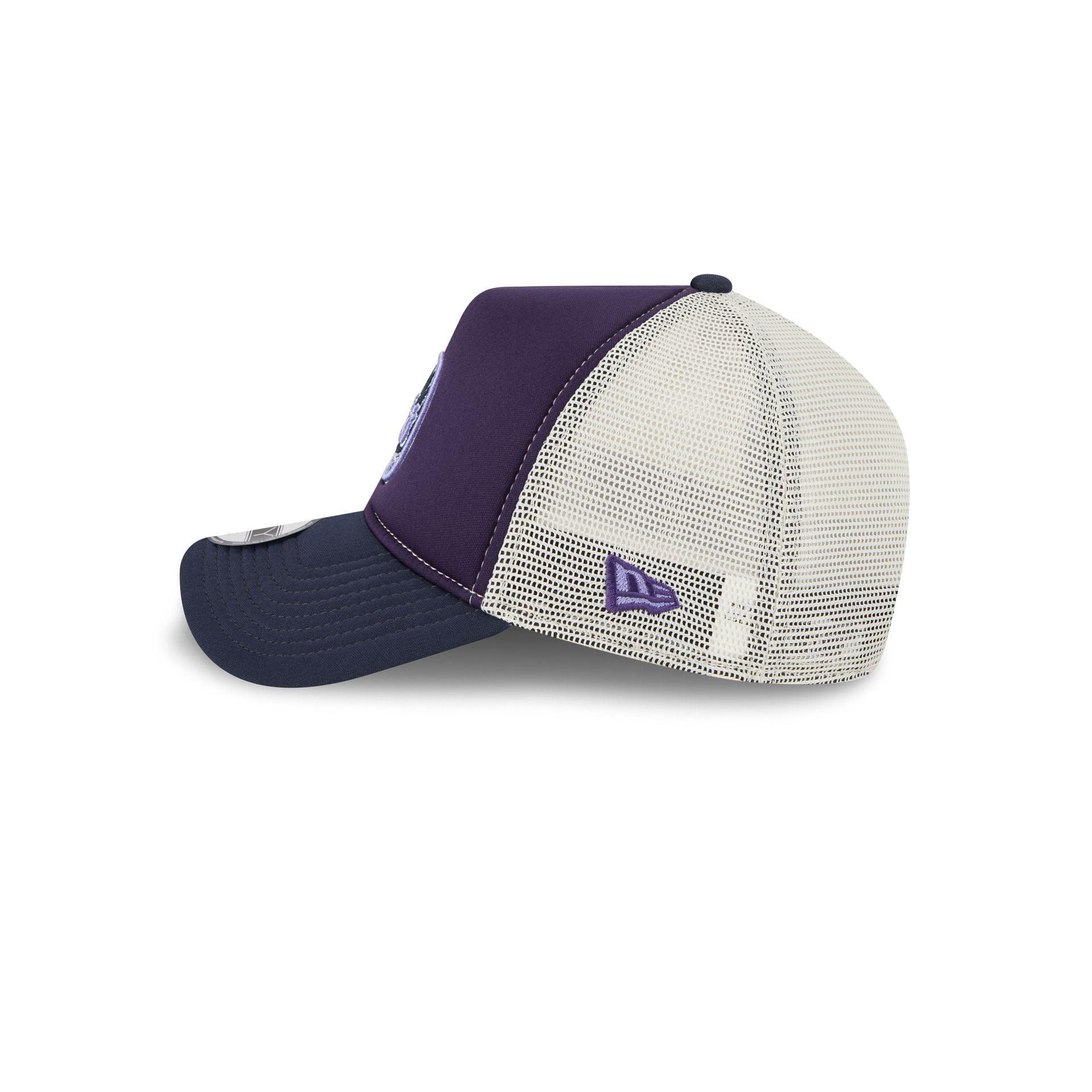 Tampa Bay Rays Navy Purple 9FORTY A-Frame Trucker Hat Male Product Image