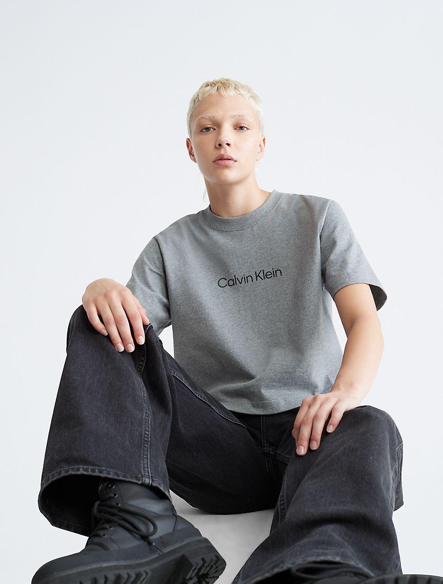 Standard Logo Boxy Fit Crewneck T-Shirt Product Image