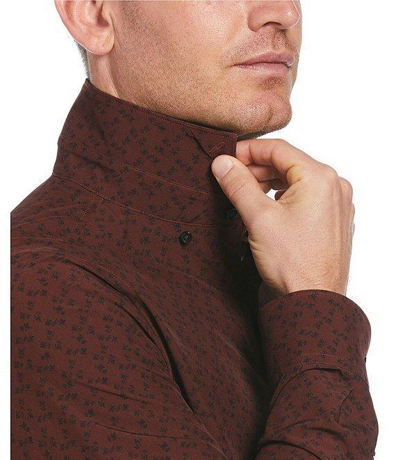 Perry Ellis Performance Stretch Allover Print Long Sleeve Woven Shirt Product Image