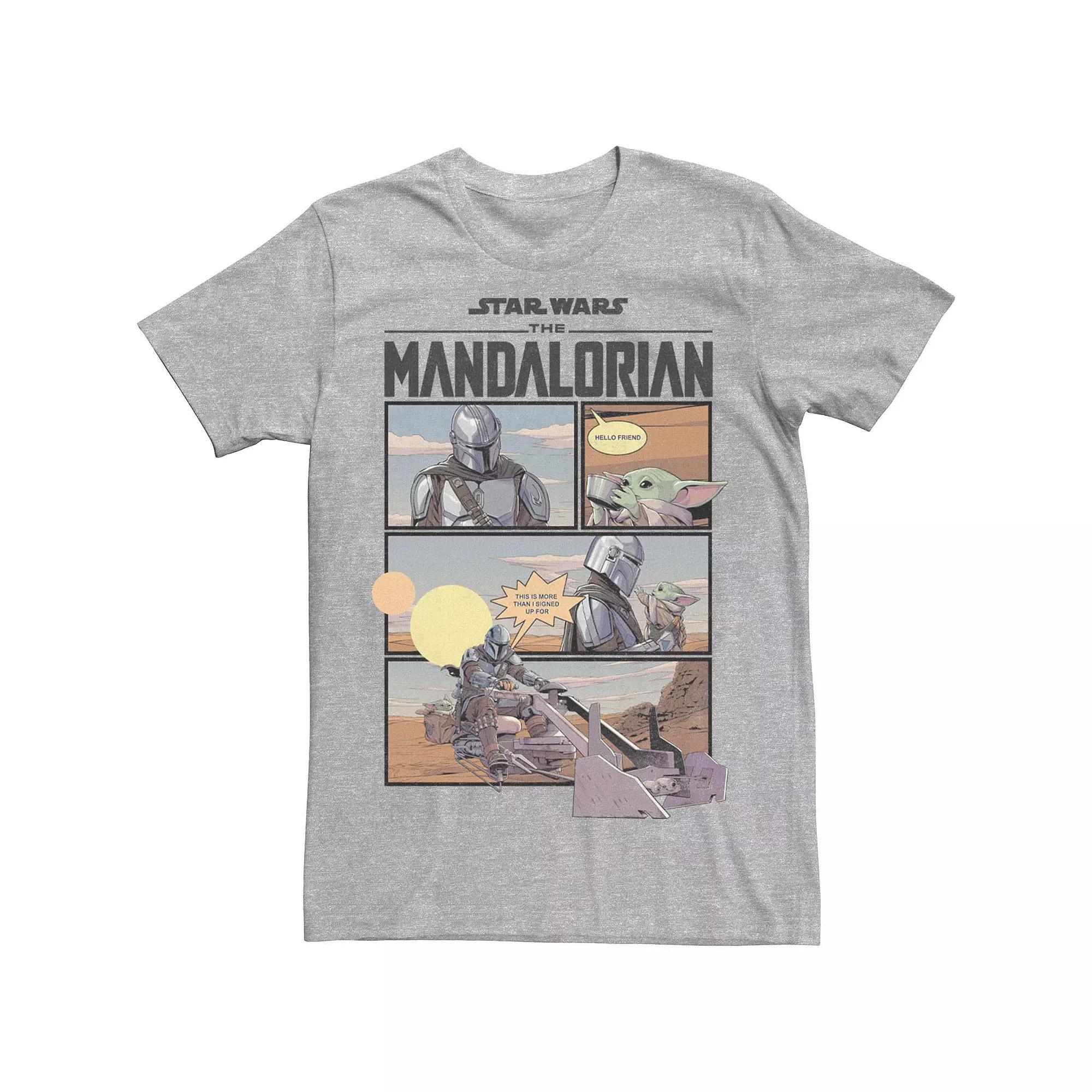 Men's Star Wars The Madolorian Mando Comic Boxed Up Tee, Size: XL, Athletic Grey Product Image