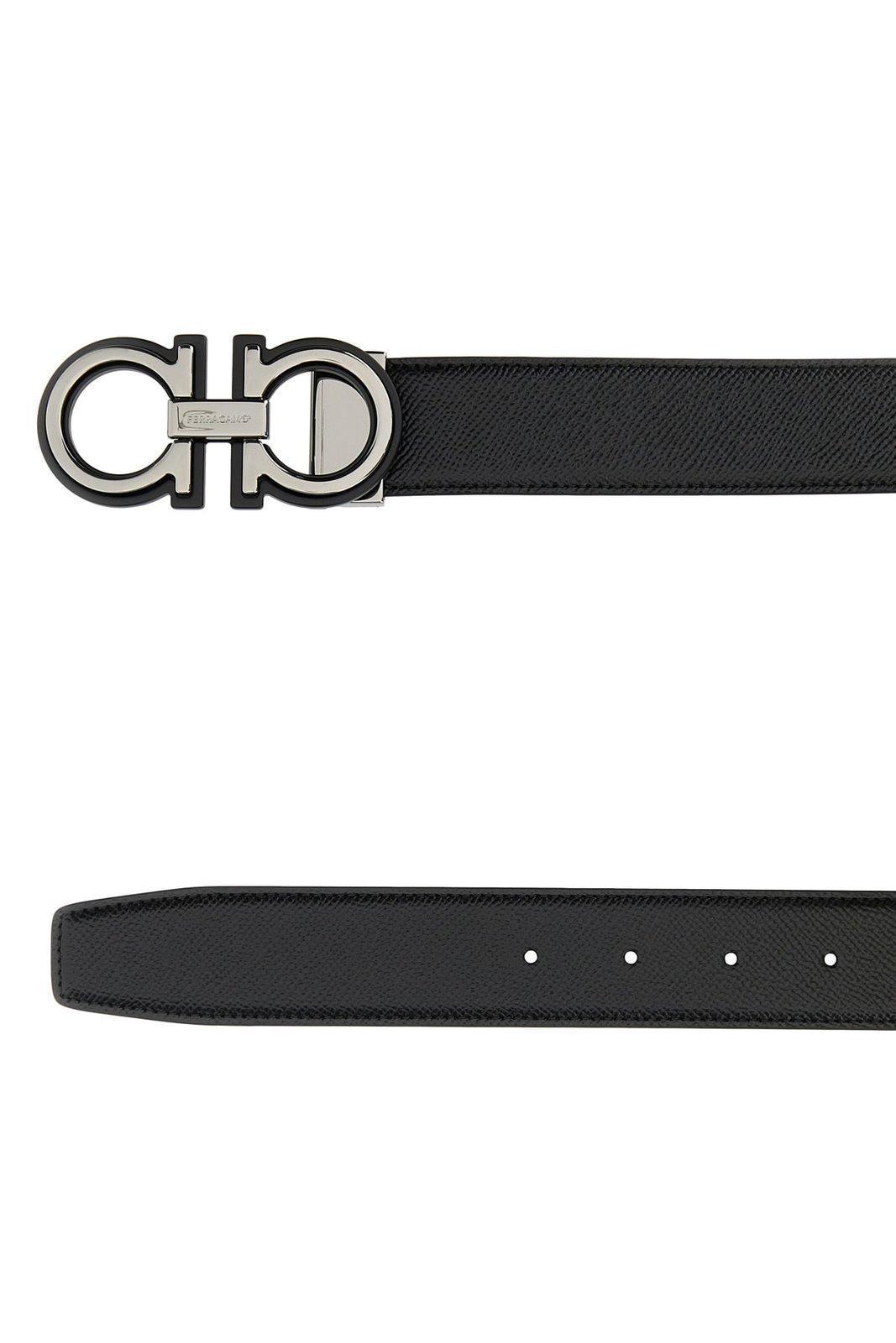 FERRAGAMO Gancin Reversible Buckle Belt In Red/black Product Image