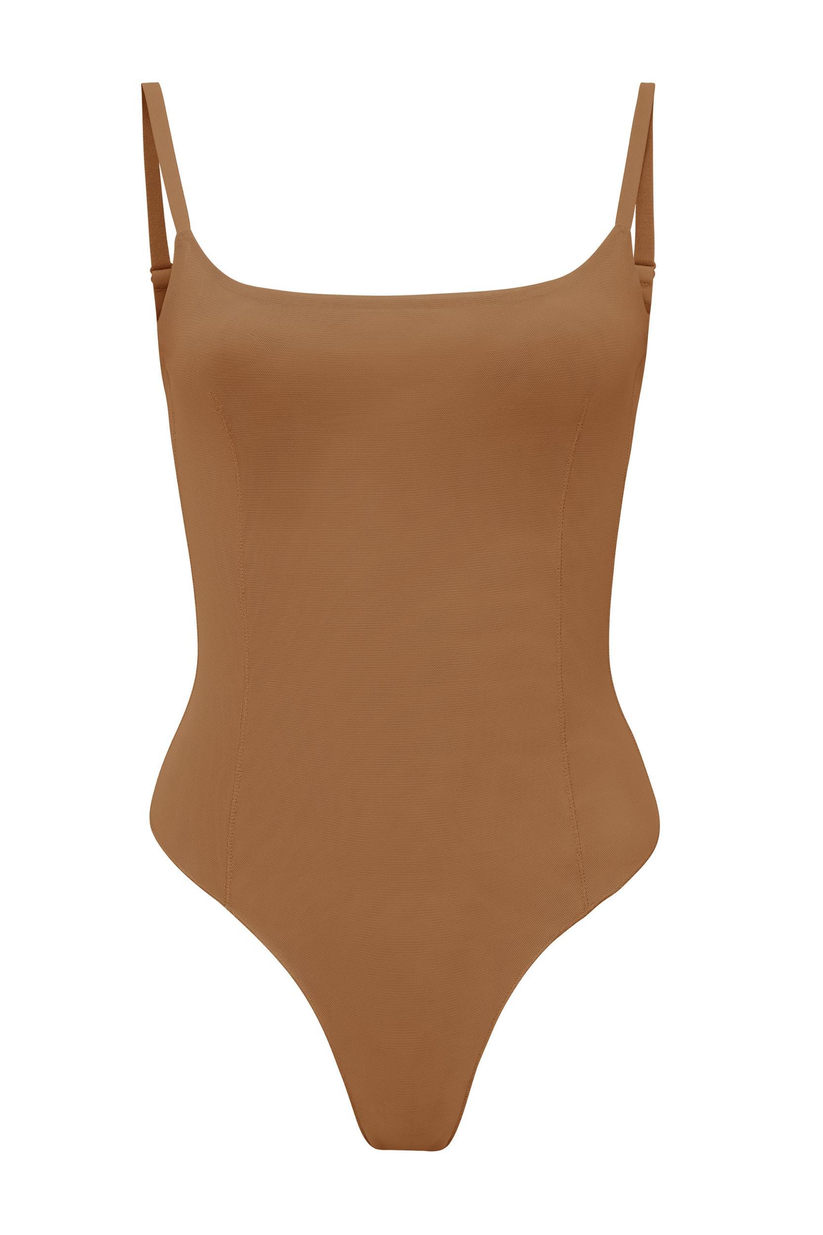 Soft Mesh Bodysuit in Almond Product Image