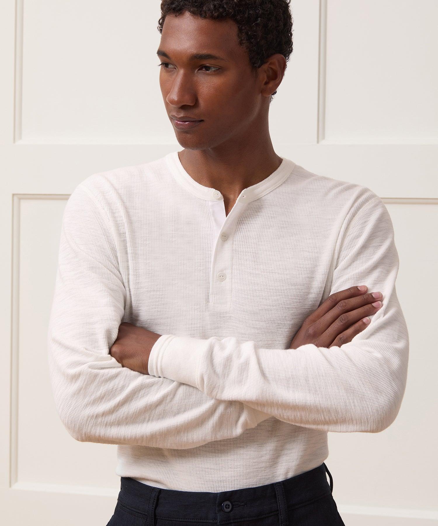 Lightweight Mini Waffle Henley Product Image