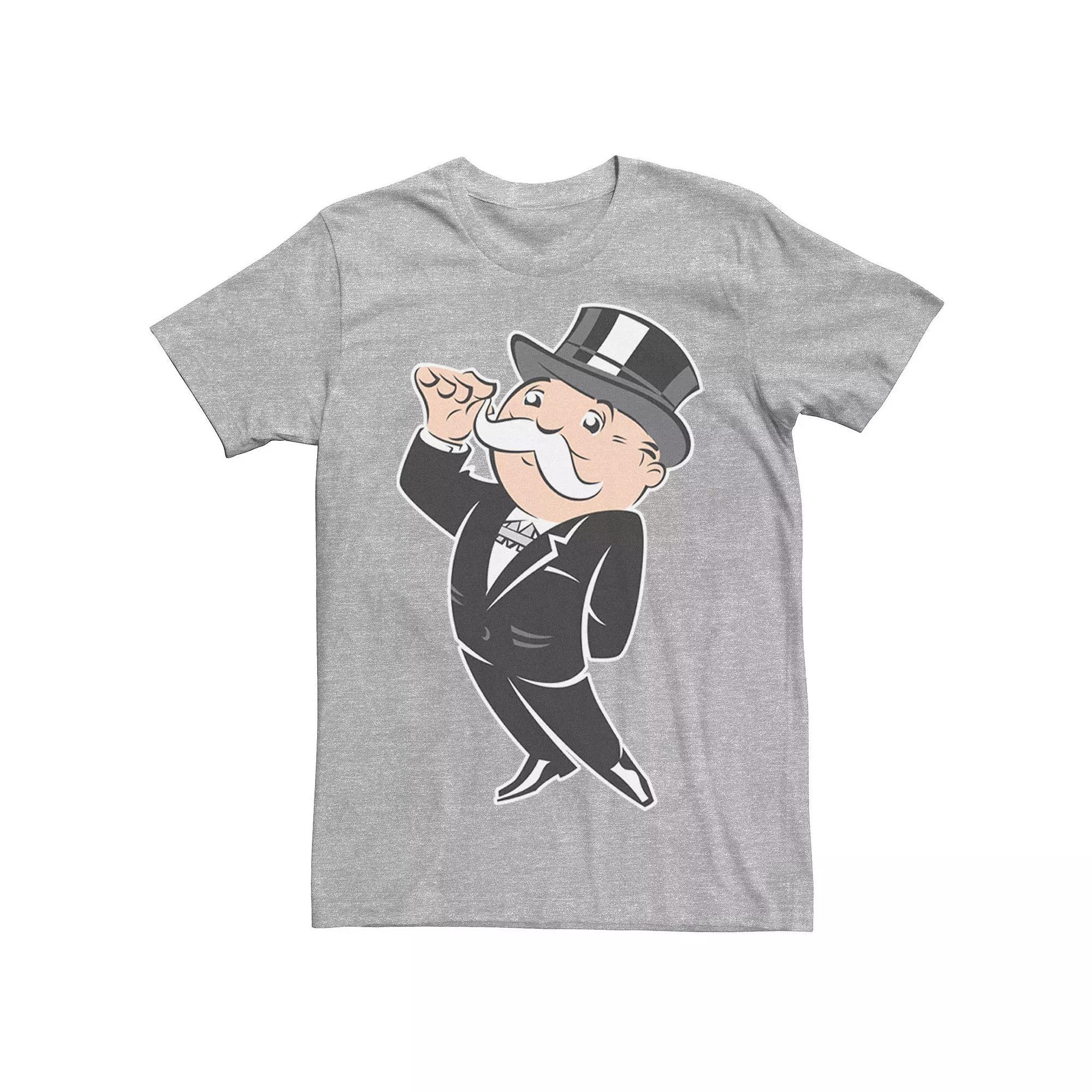 Men's Monopoly Rich Uncle Pennybags Portrait Tee, Size: 3XL, Athletic Grey Product Image