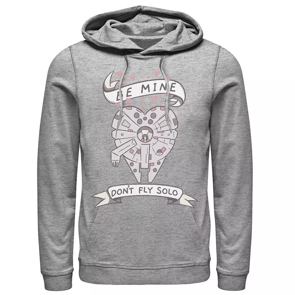 Men's Star Wars Valentine's Day "Be Mine Don't Fly Solo" Ship Heart Hoodie,  Product Image