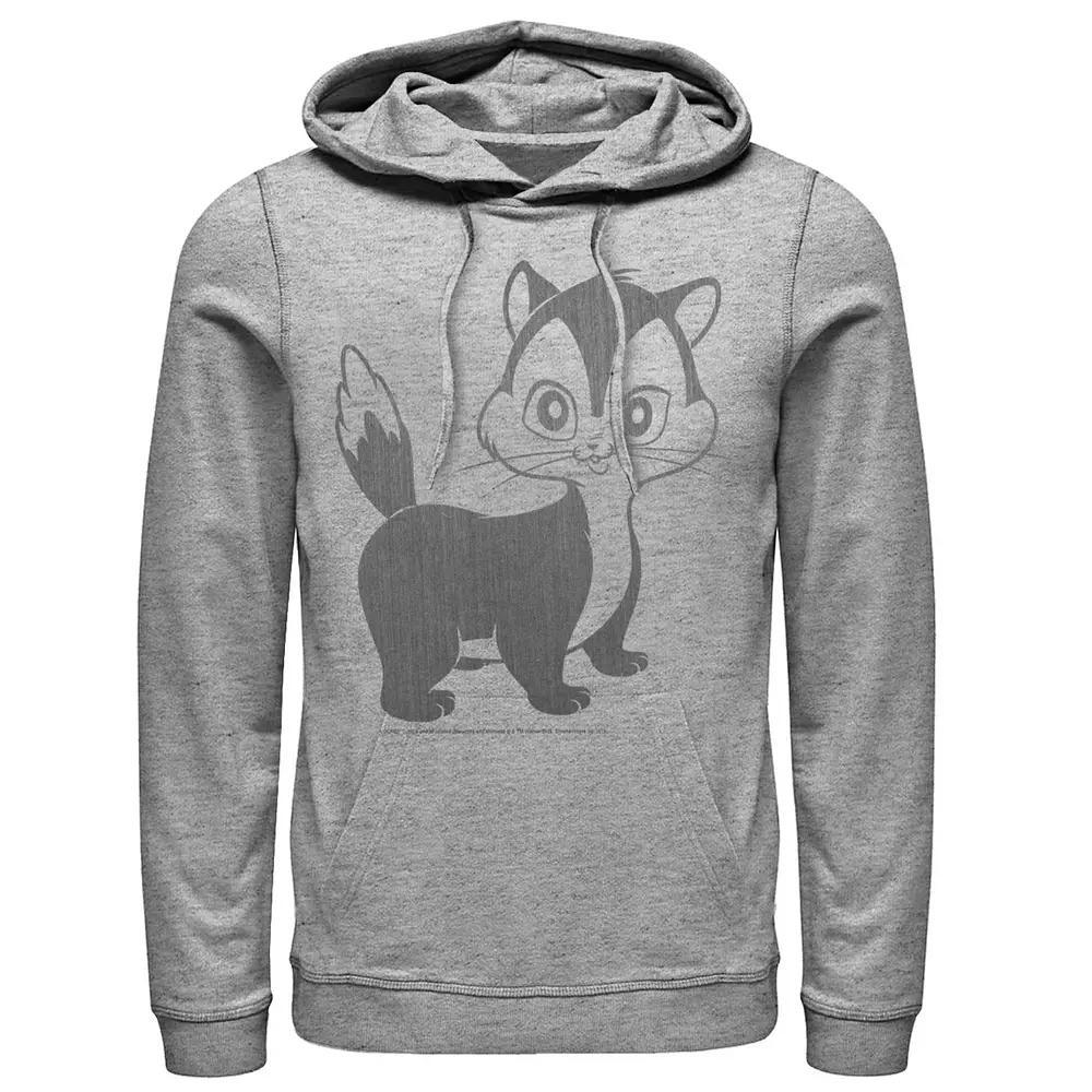 Men's Looney Tunes Pussyfoot Portrait Hoodie, Size: Large, Athletic Grey Product Image