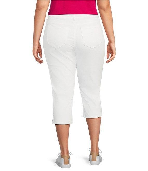 NYDJ Plus Size Marilyn Lift Tuck® Technology Straight Leg Side Button Plackets Hem Crop Jeans Product Image