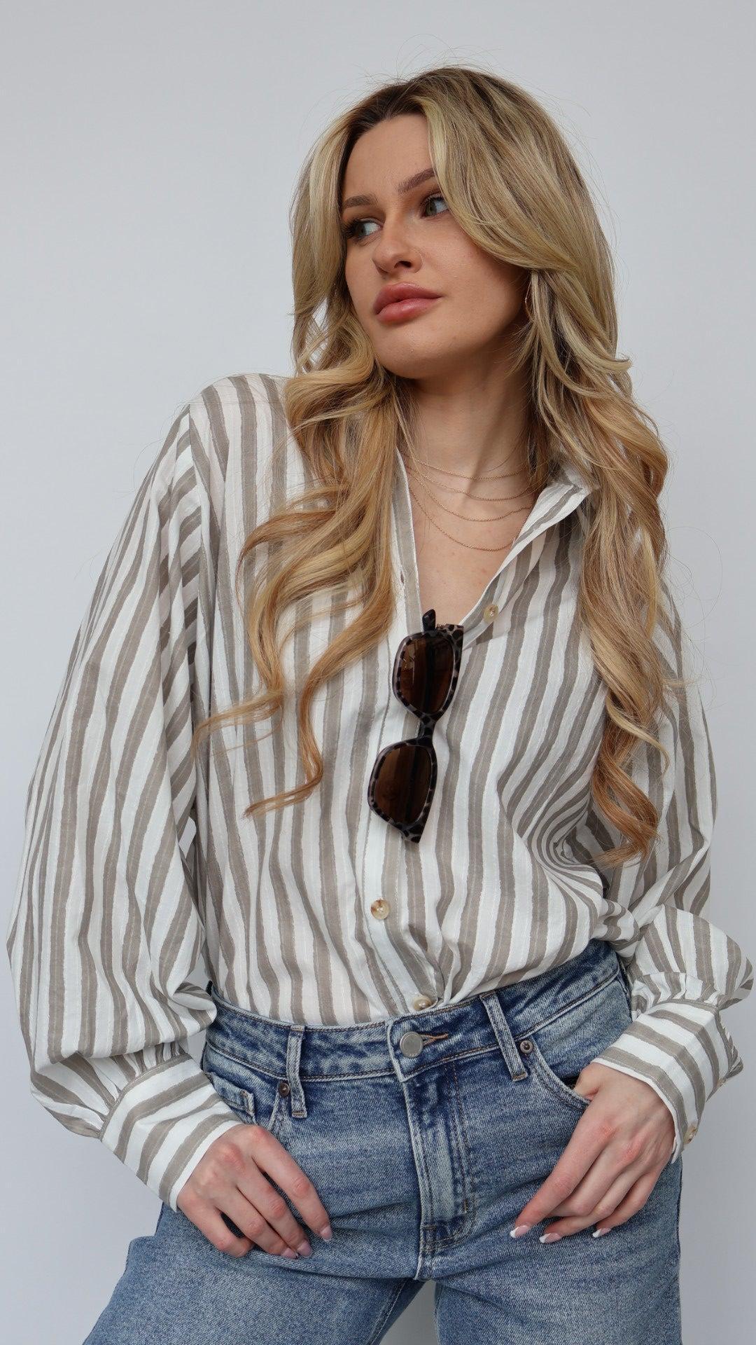 Classic Stripe Button Down Product Image