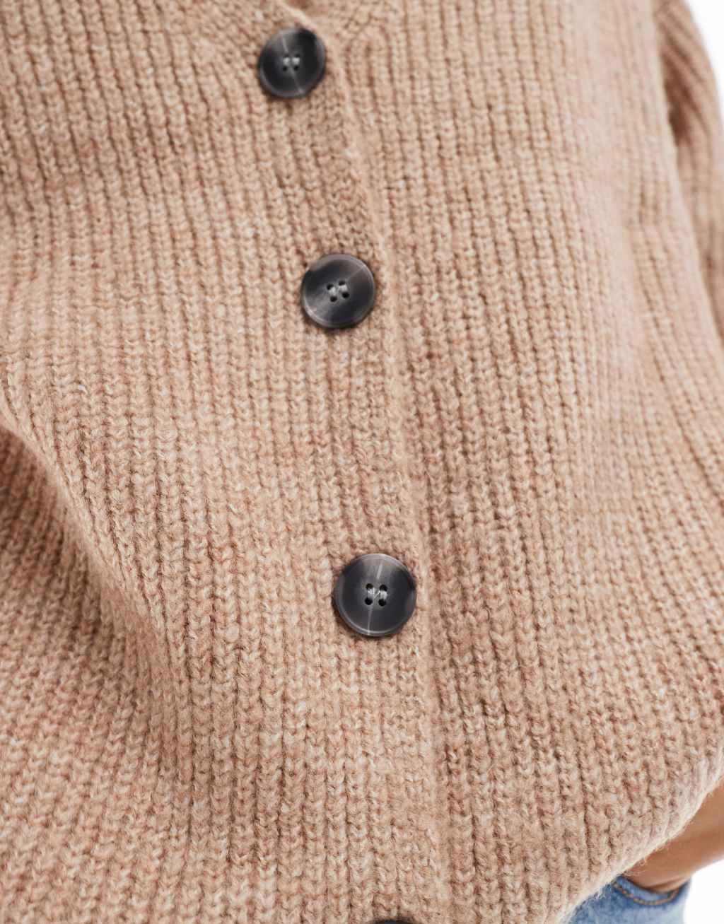 Cotton On oversized cardigan in camel Product Image