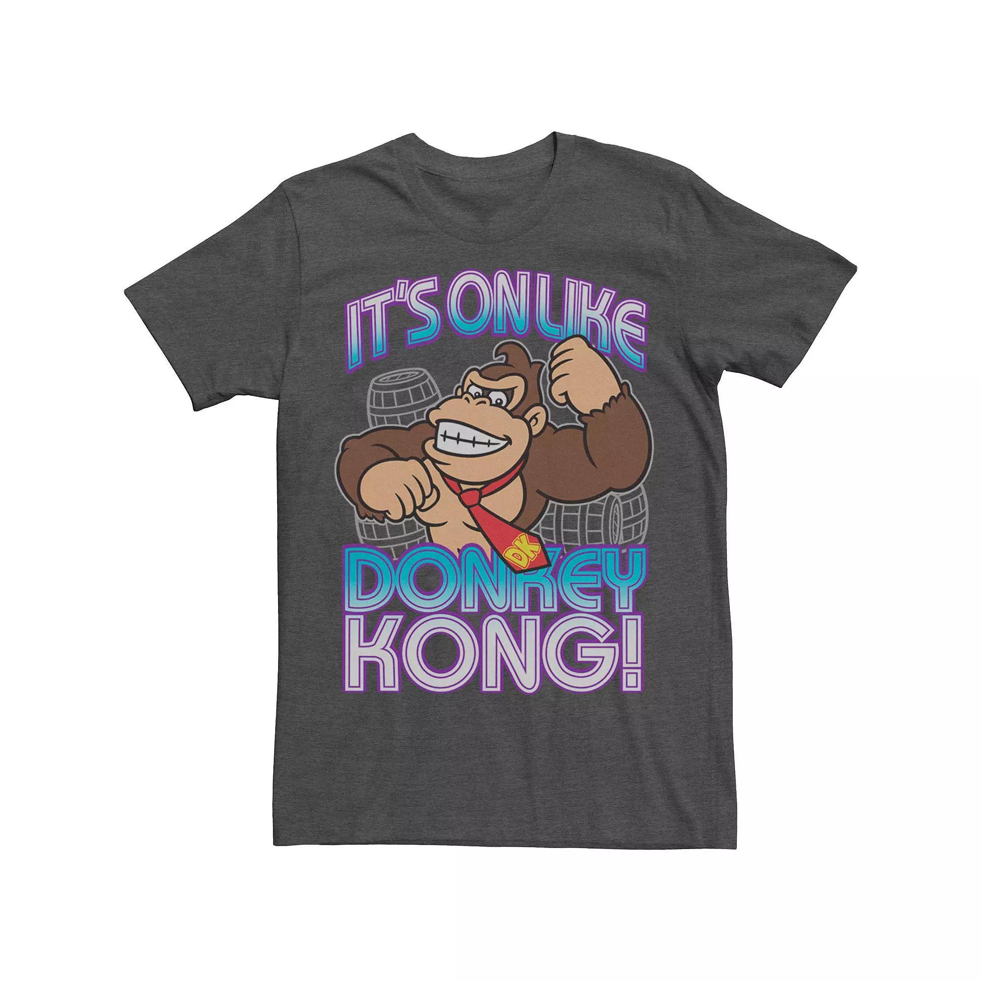 Big & Tall Nintendo Donkey Kong Its On Tee, Men's, Size: 4XL, Grey Heather Product Image