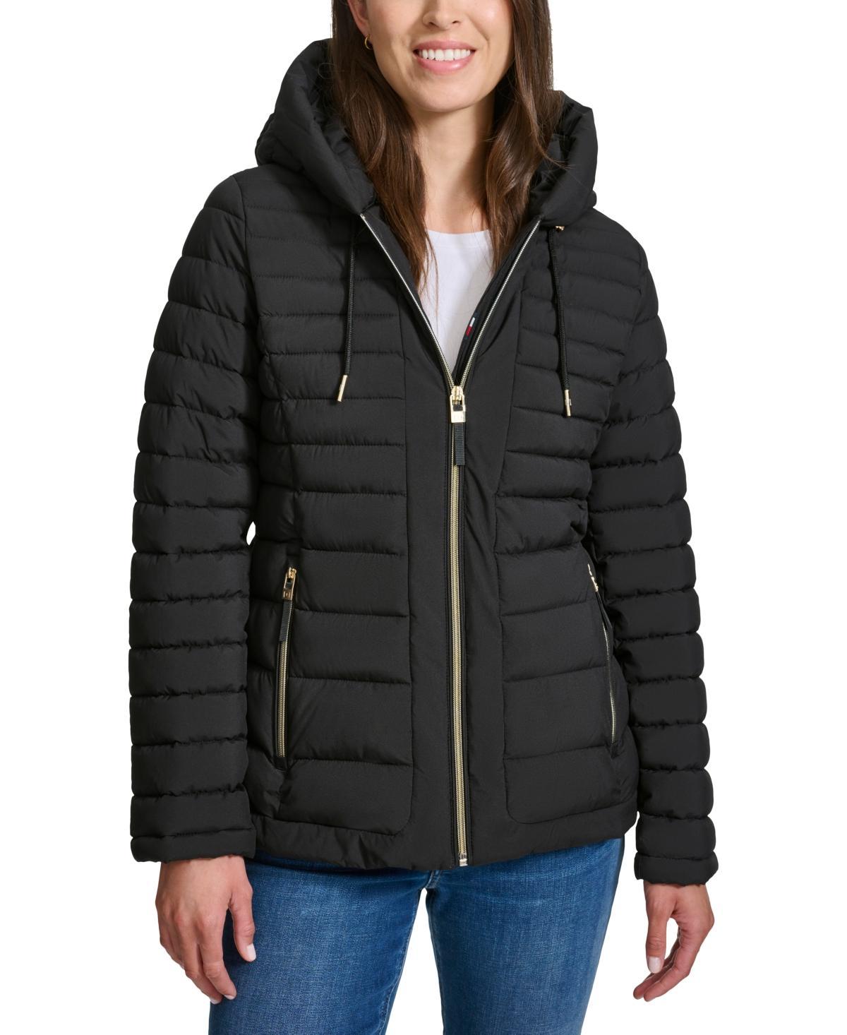 Tommy Hilfiger Womens Hooded Packable Puffer Coat Product Image