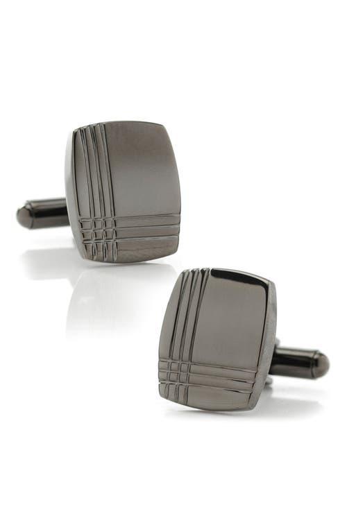 Ox & Bull Trading Co. Mens Stainless Steel Tartan Plaid Cufflinks Product Image