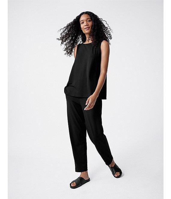Eileen Fisher Tencel Jersey Tapered Leg Slouch Ankle Pants Product Image