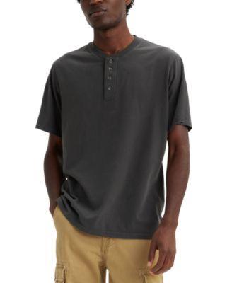 Levis Mens Relaxed-Fit Solid Short-Sleeve Henley Product Image