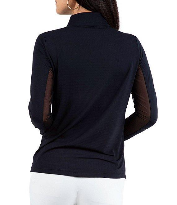 IBKUL Solid Long Sleeve Quarter Zip Top Product Image