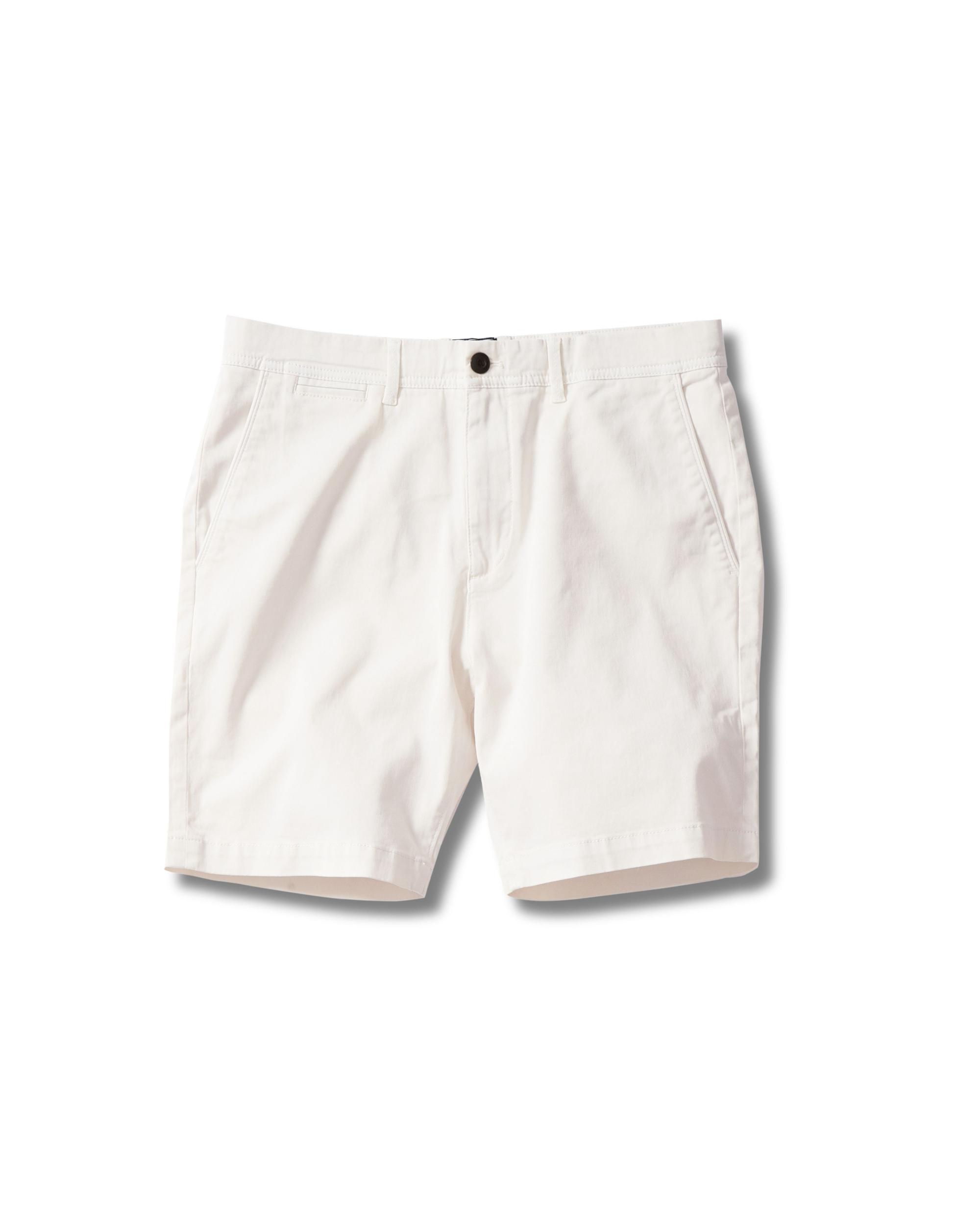 Precision Stretch Chino Shorts 8" - White Product Image