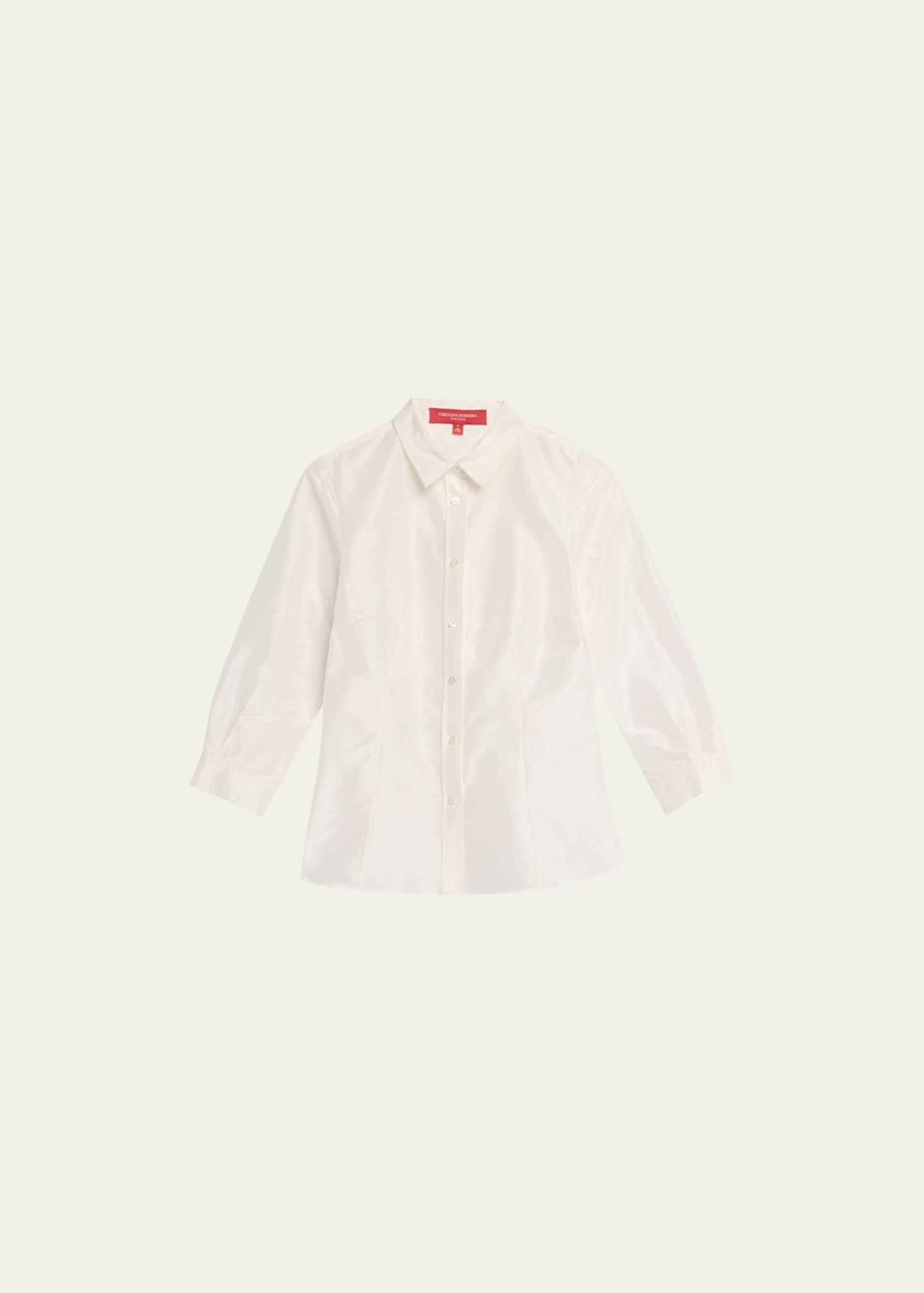 Taffeta Button-Front Shirt Product Image