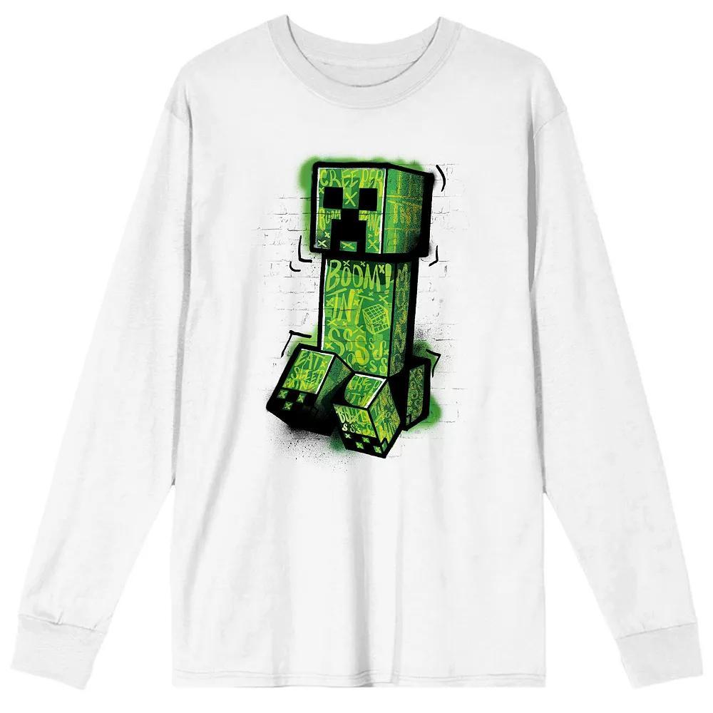 Men's Minecraft Creeper Long Sleeve Tee,  Product Image