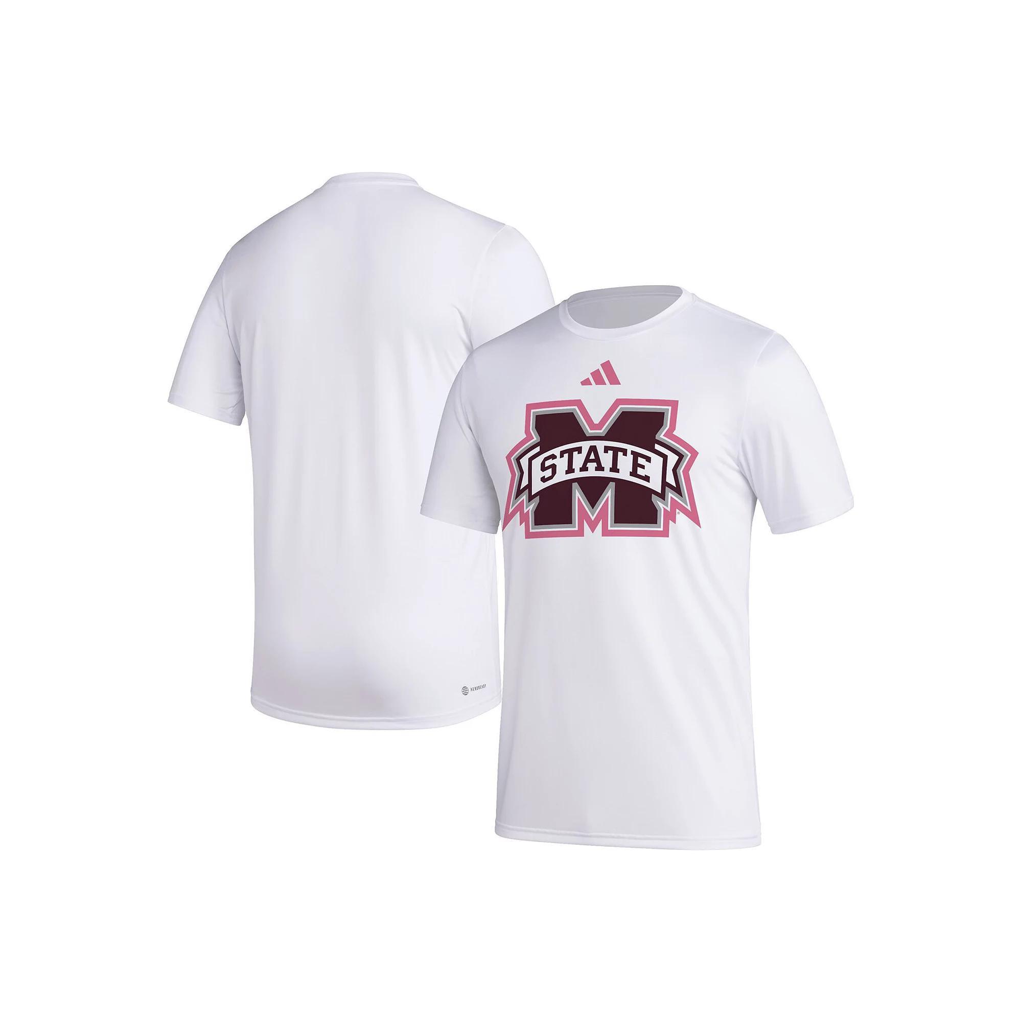 Men's adidas White Mississippi State Bulldogs Pregame AEROREADY T-Shirt, Size: Large, Mst White Product Image