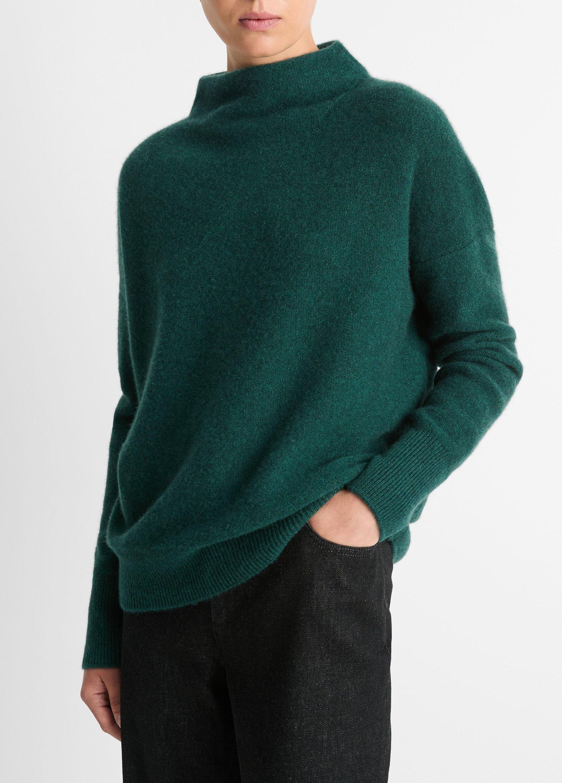 Plush Cashmere Funnel-Neck Sweater Product Image