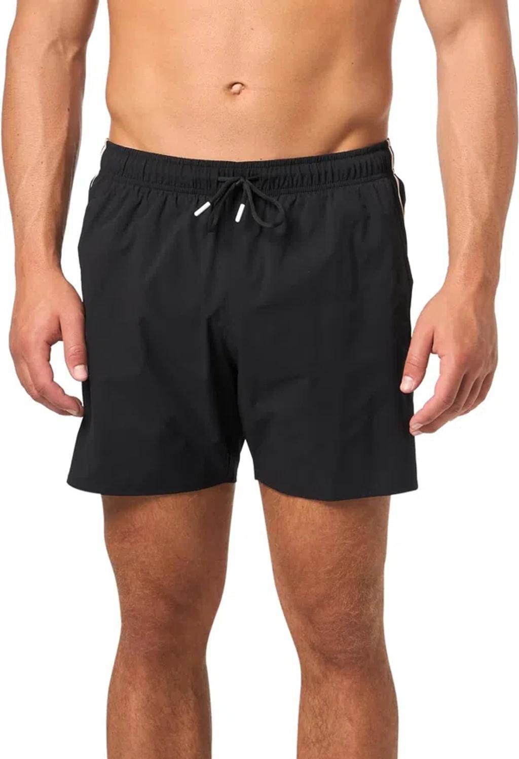 HUGO BOSS Men's Iconic Swim Trunks, Black Product Image