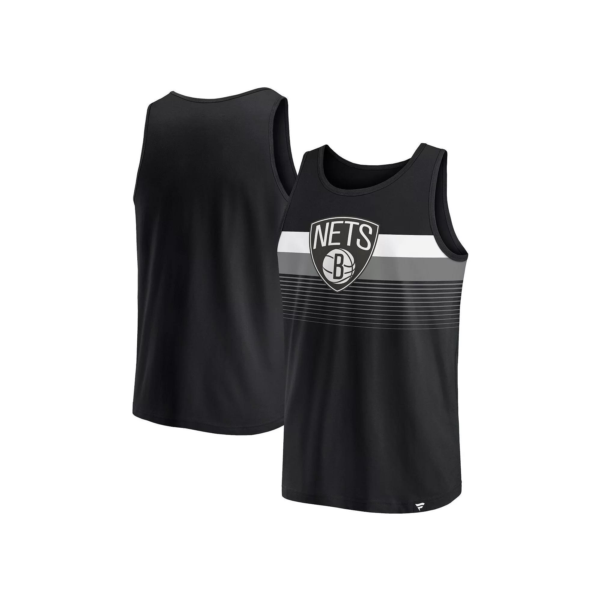 Men's Fanatics Branded Black Brooklyn Nets Wild Game Tank Top,  Product Image