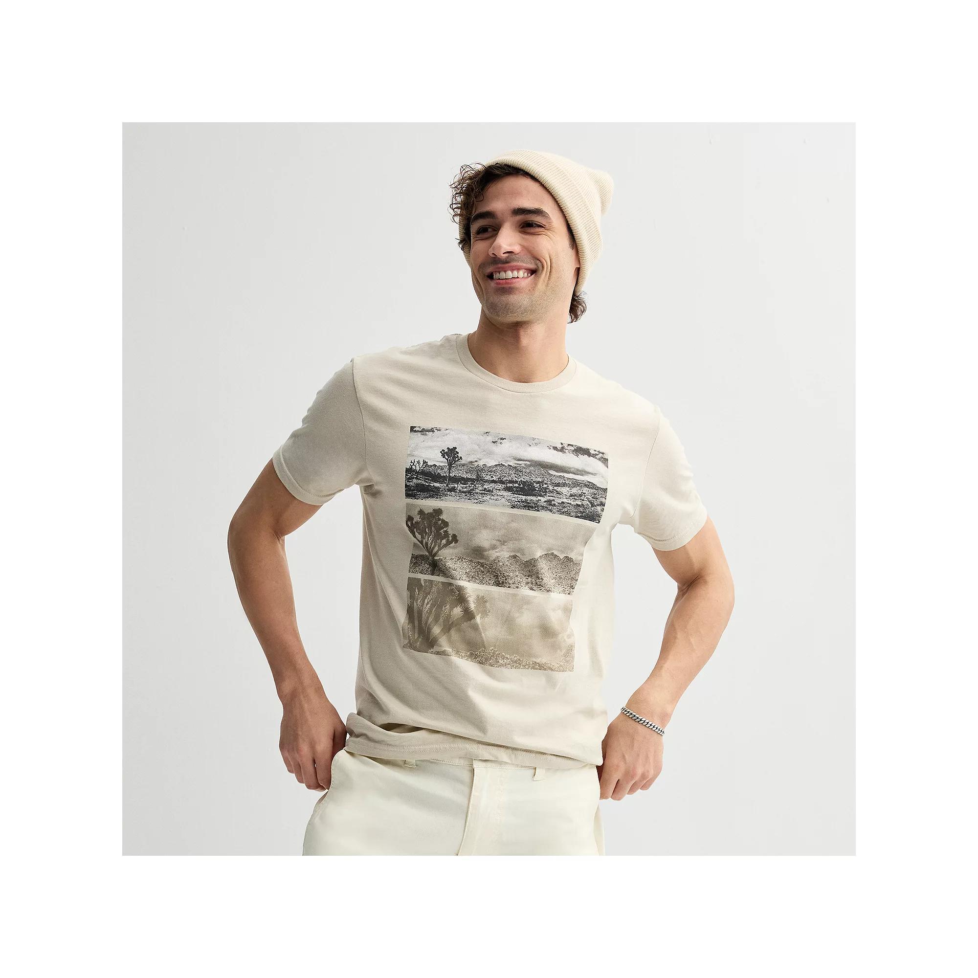 Men's Desert Photo Blocks Graphic Tee, Size: XXL, Brown Product Image