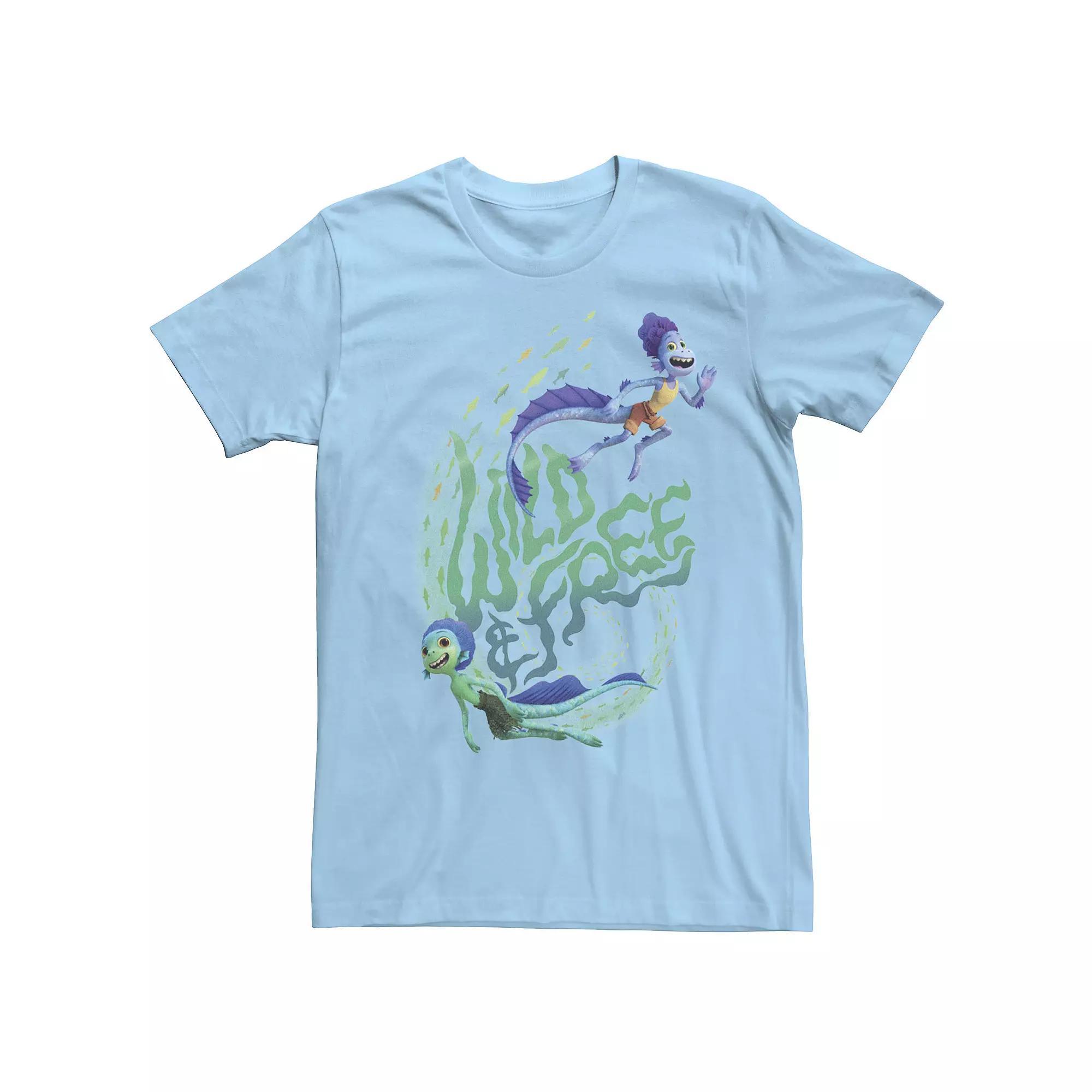 Disney / Pixar's Luca & Alberto Men's Wild & Free Tee, Size: XXL, Light Blue Product Image