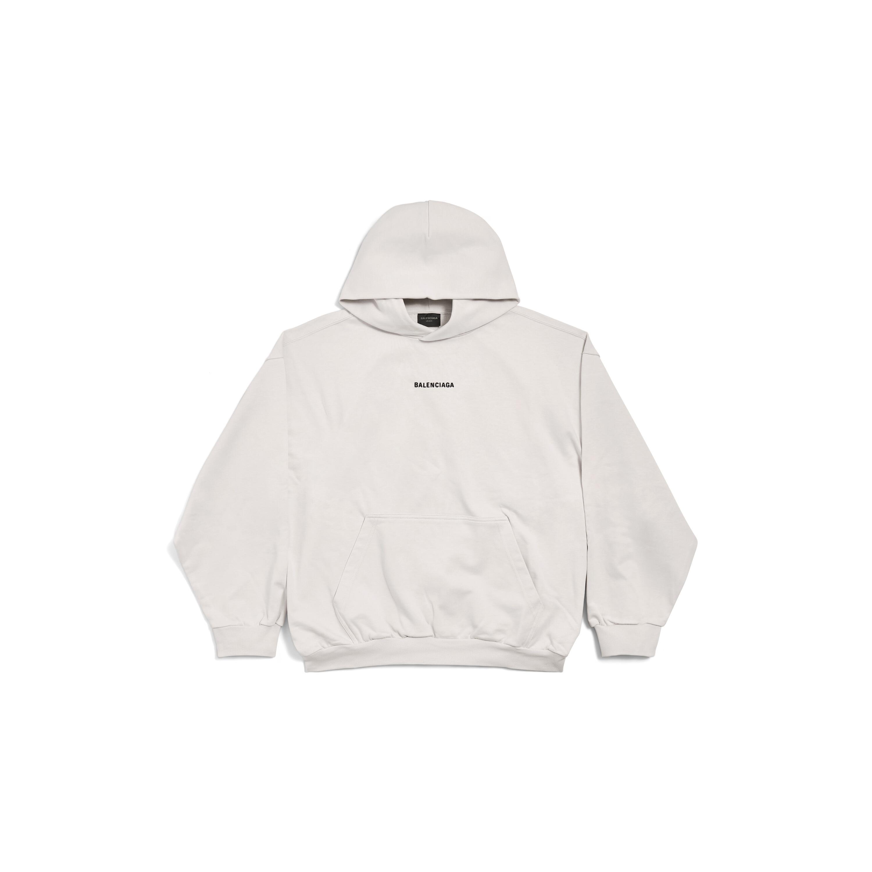 New Balenciaga Back Hoodie Medium Fit in Off White Product Image