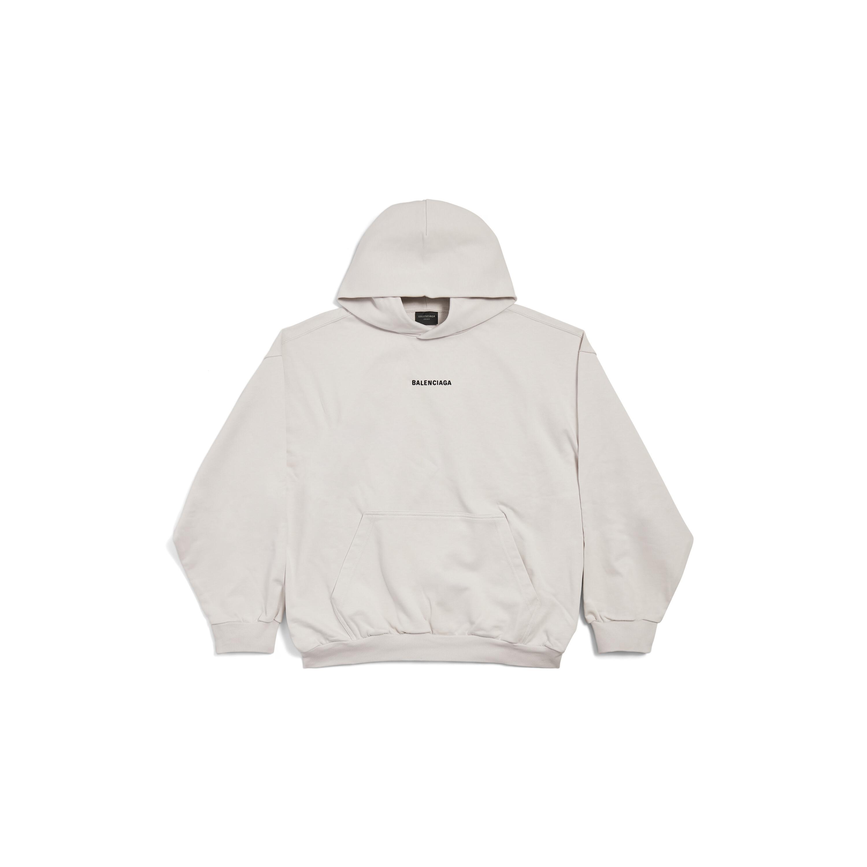 New Balenciaga Back Hoodie Medium Fit in Off White Product Image