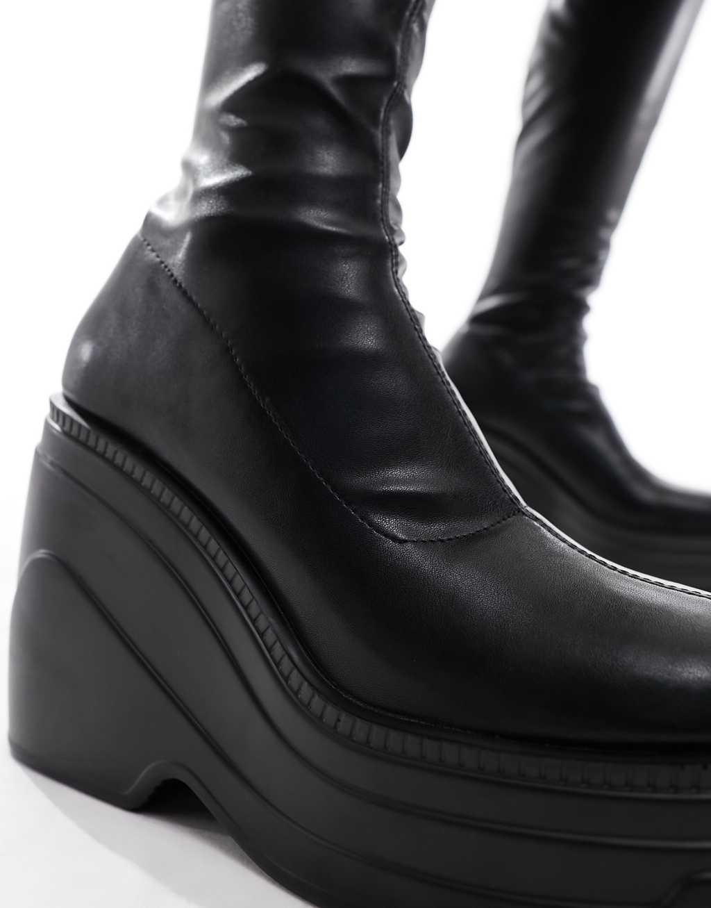 ASOS DESIGN Creed chunky wedge boots Product Image