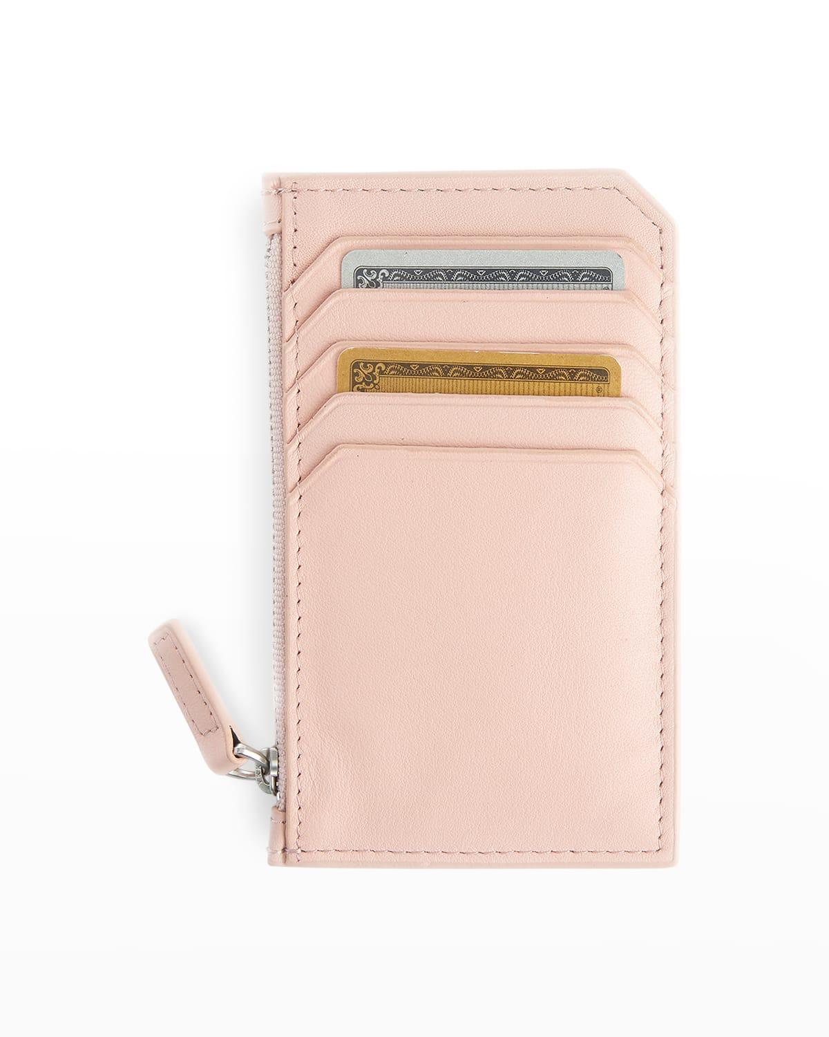 Womens Zip Leather Card Wallet Product Image