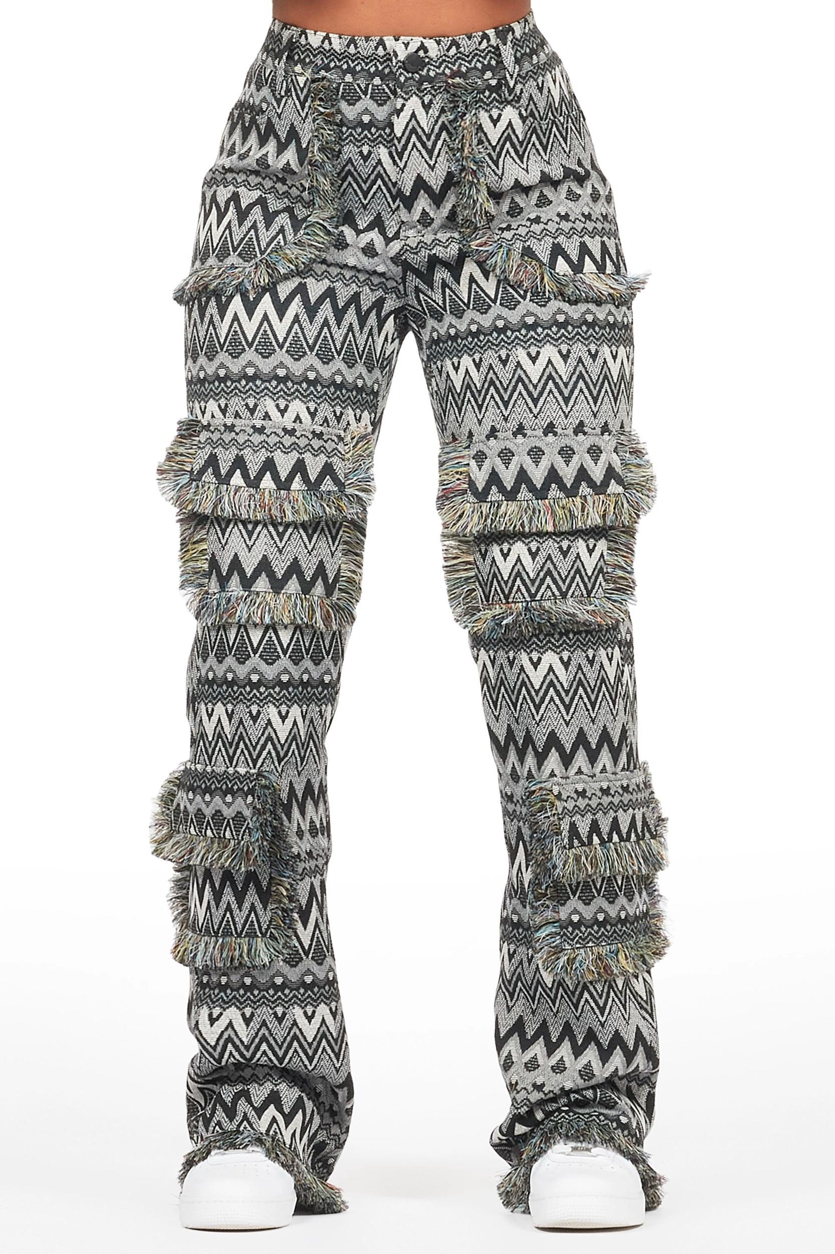 Mikaia Black Tapestry Stacked Pant Female Product Image