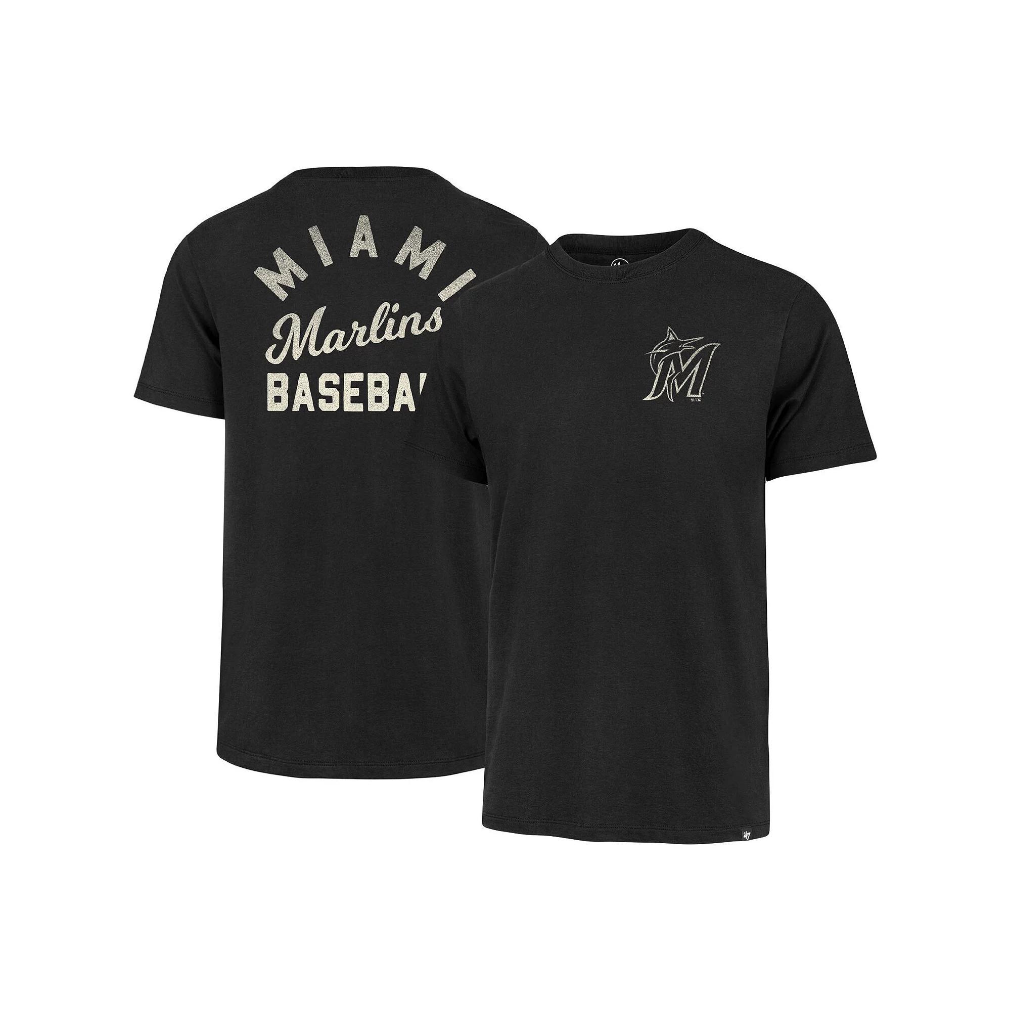 Men's '47  Black Miami Marlins Turn Back Franklin T-Shirt, Size: 3XL Product Image