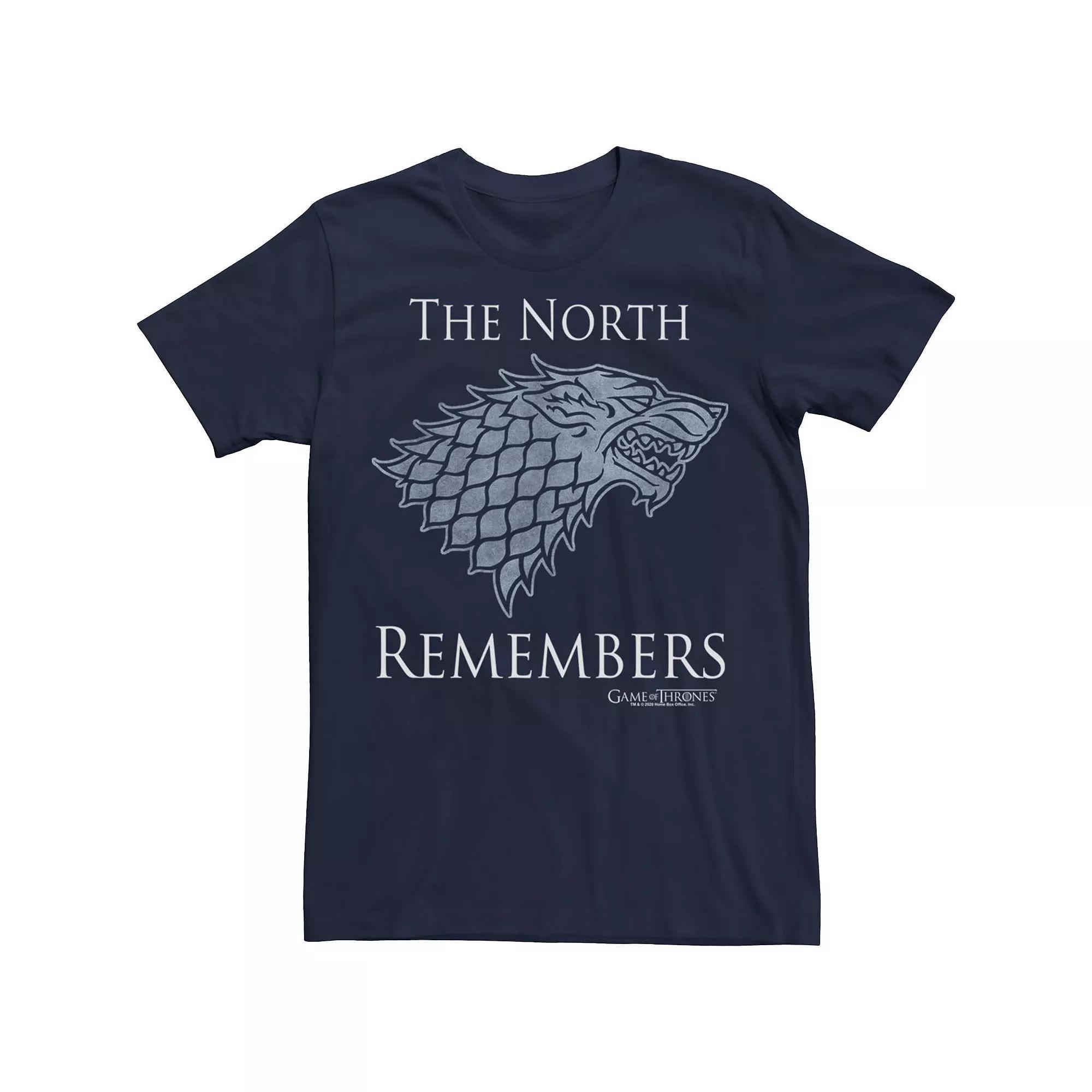 Men's Game Of Thrones House Stark The North Remembers Tee, Size: Small, Blue Product Image