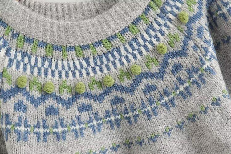 Crewneck Jacquard Sweater Product Image