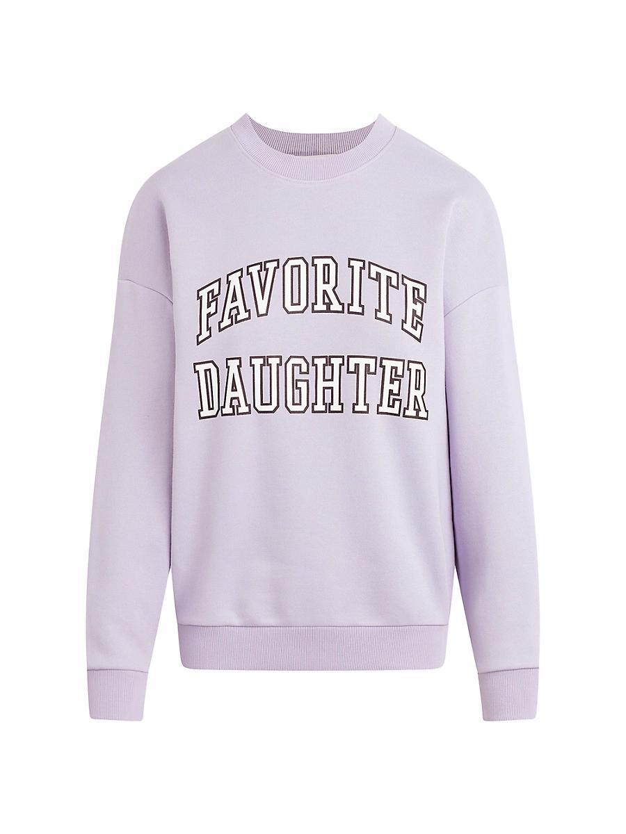 Womens Collegiate Oversized Logo Cotton-Blend Sweatshirt Product Image