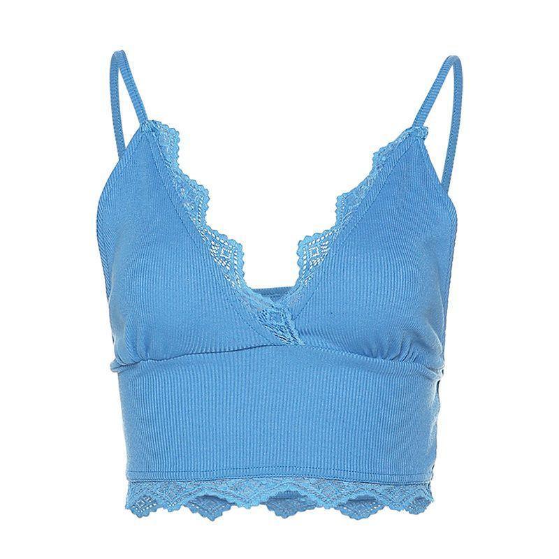 Lace-Trim Cropped Camisole Top Product Image