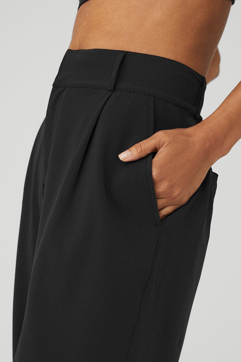 High-Waist Dreamscape Trouser (Long) - Black Female Product Image