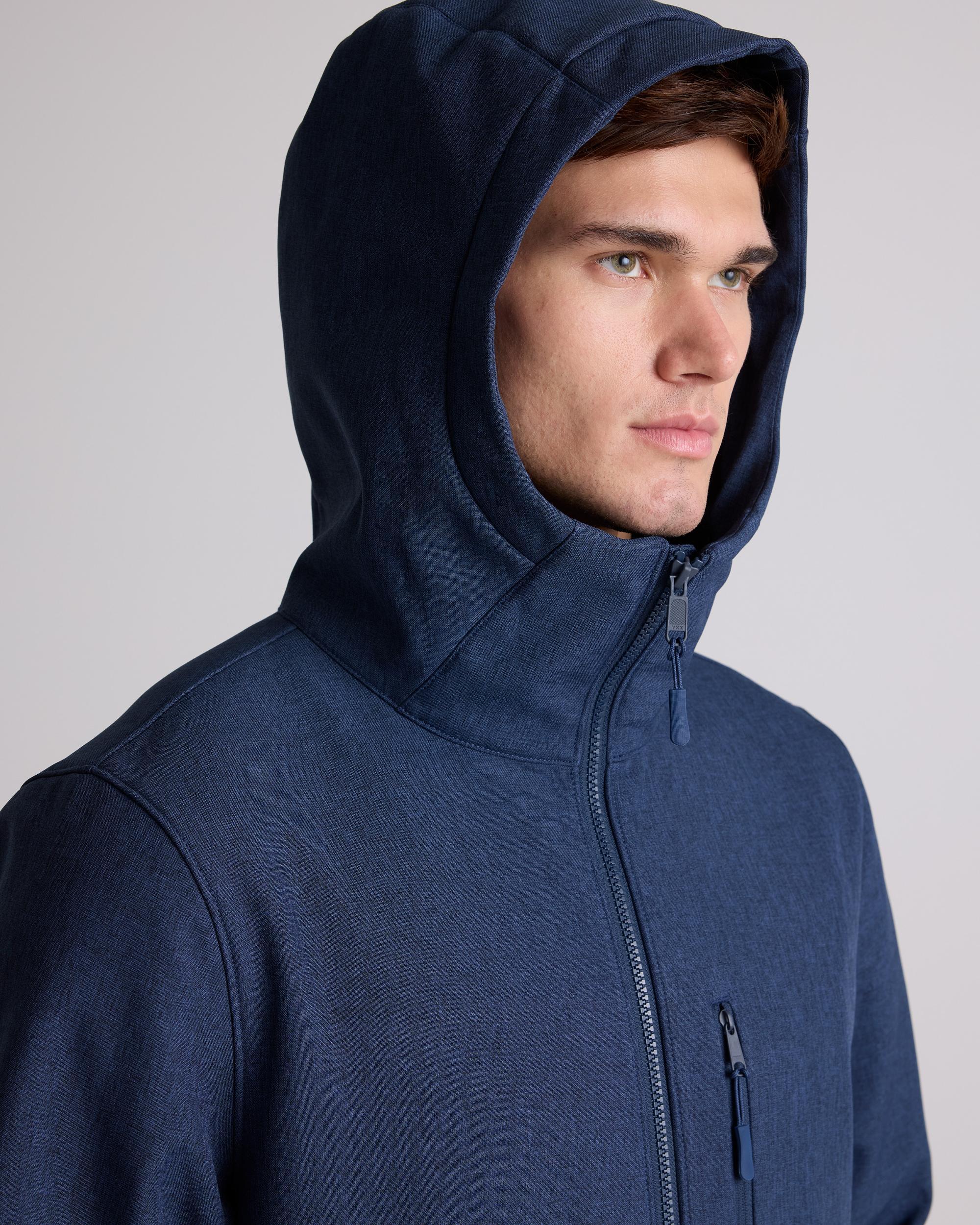 Quince | Men's Softshell Fleece-Lined Full-Zip Hooded Jacket Size XL, Recycled Polyester Product Image