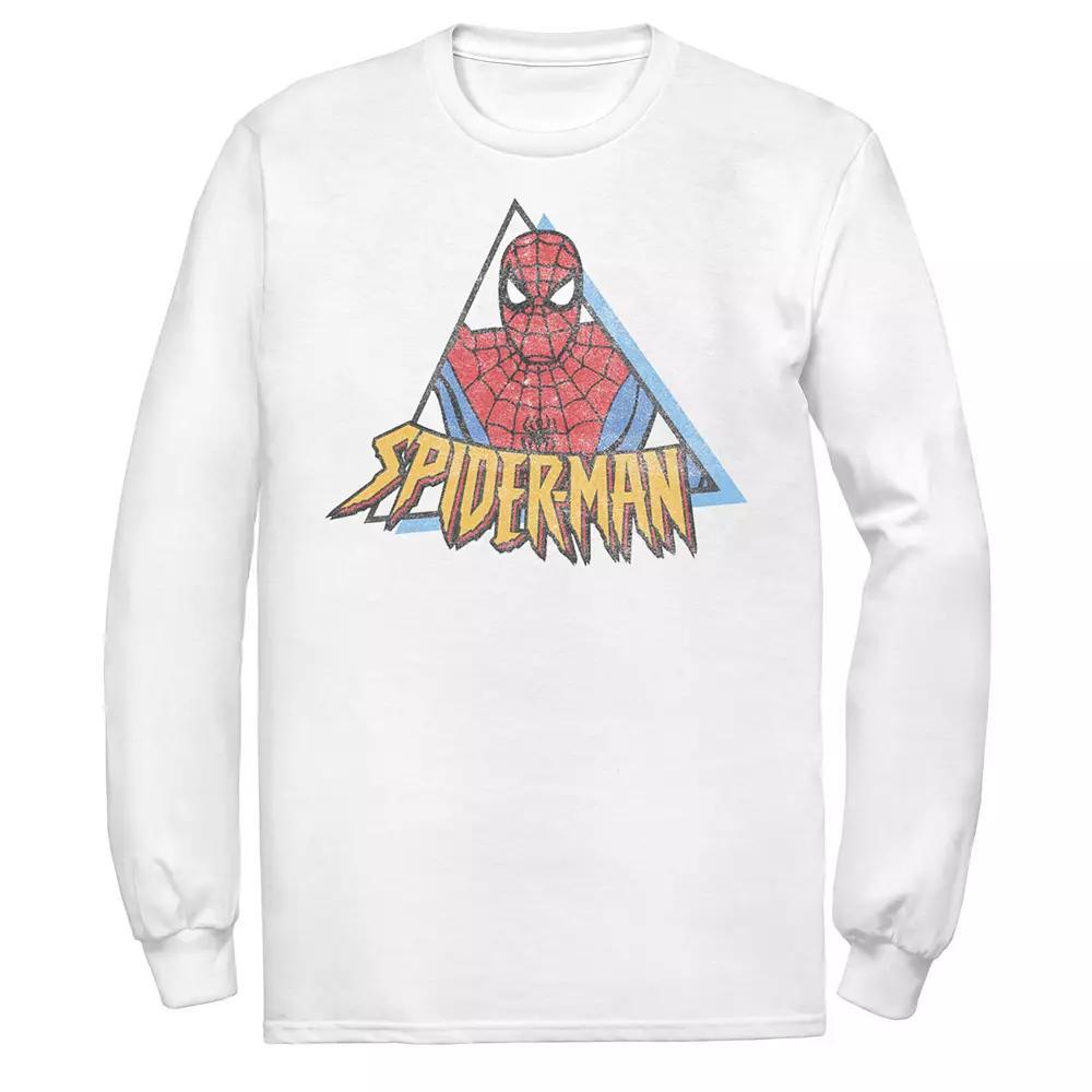 Men's Marvel Spider-Man Retro Triangle Portrait Tee,  Product Image