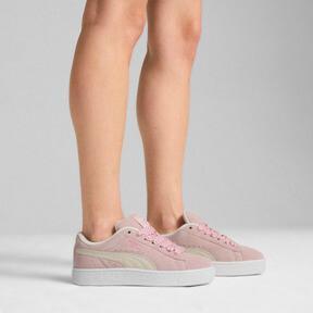 PUMA Suede XL Lace Womens Sneakers in Mauve Mist/White Product Image