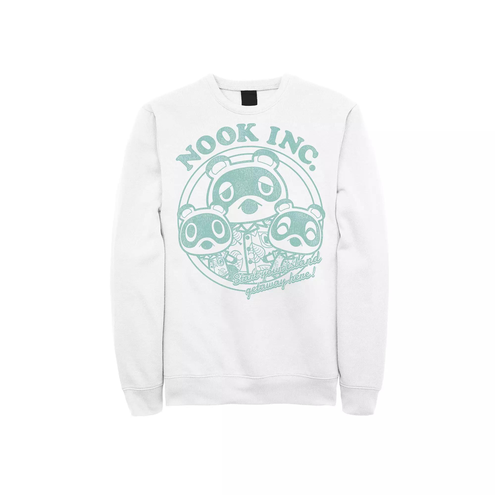 Men's Animal Crossing: New Horizons Nook Inc.Island Getaway Sweatshirt, Size: XXL, White Product Image