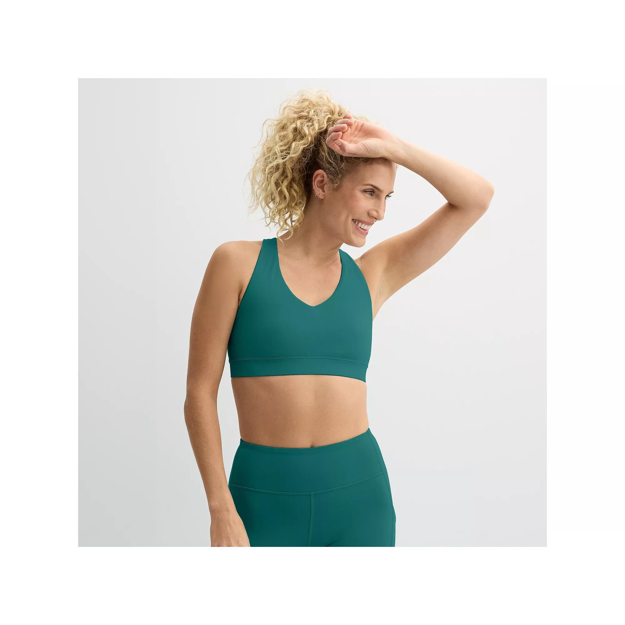 Tek Gear® Ultrastretch Medium-Impact V-Neck Sports Bra, Women's,  Product Image