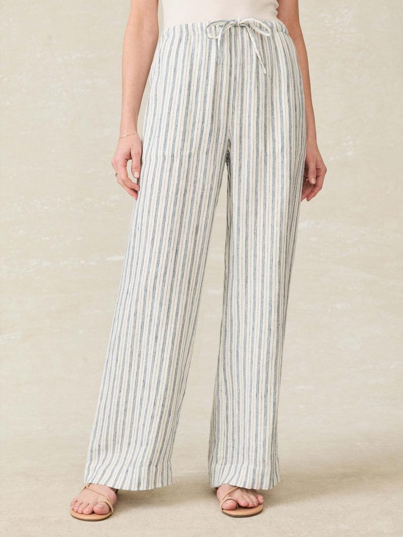 Laidback Linen Pant - Oceanside Stripe Product Image