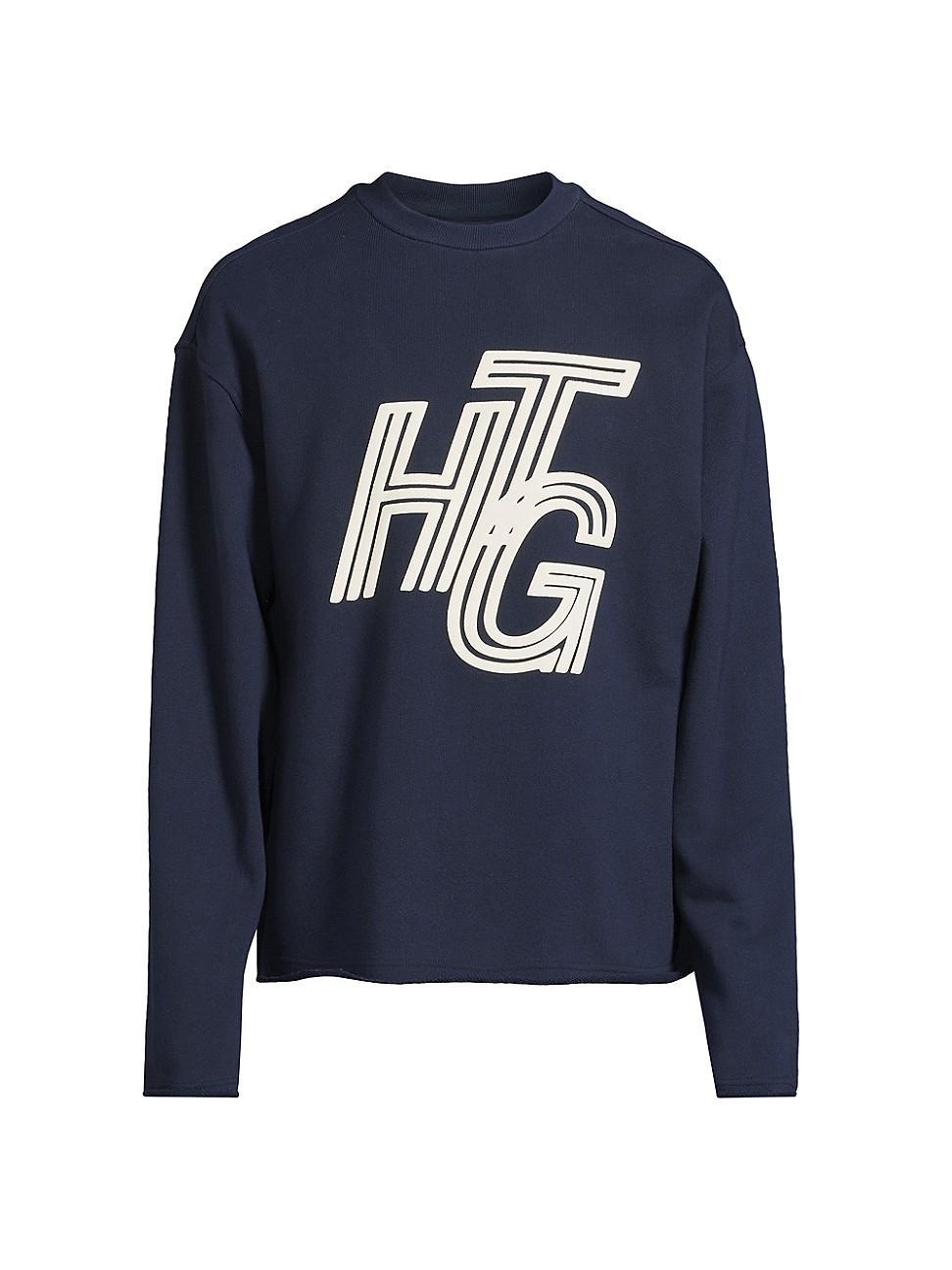 Mens Terry Logo Cotton Crewneck Sweatshirt Product Image