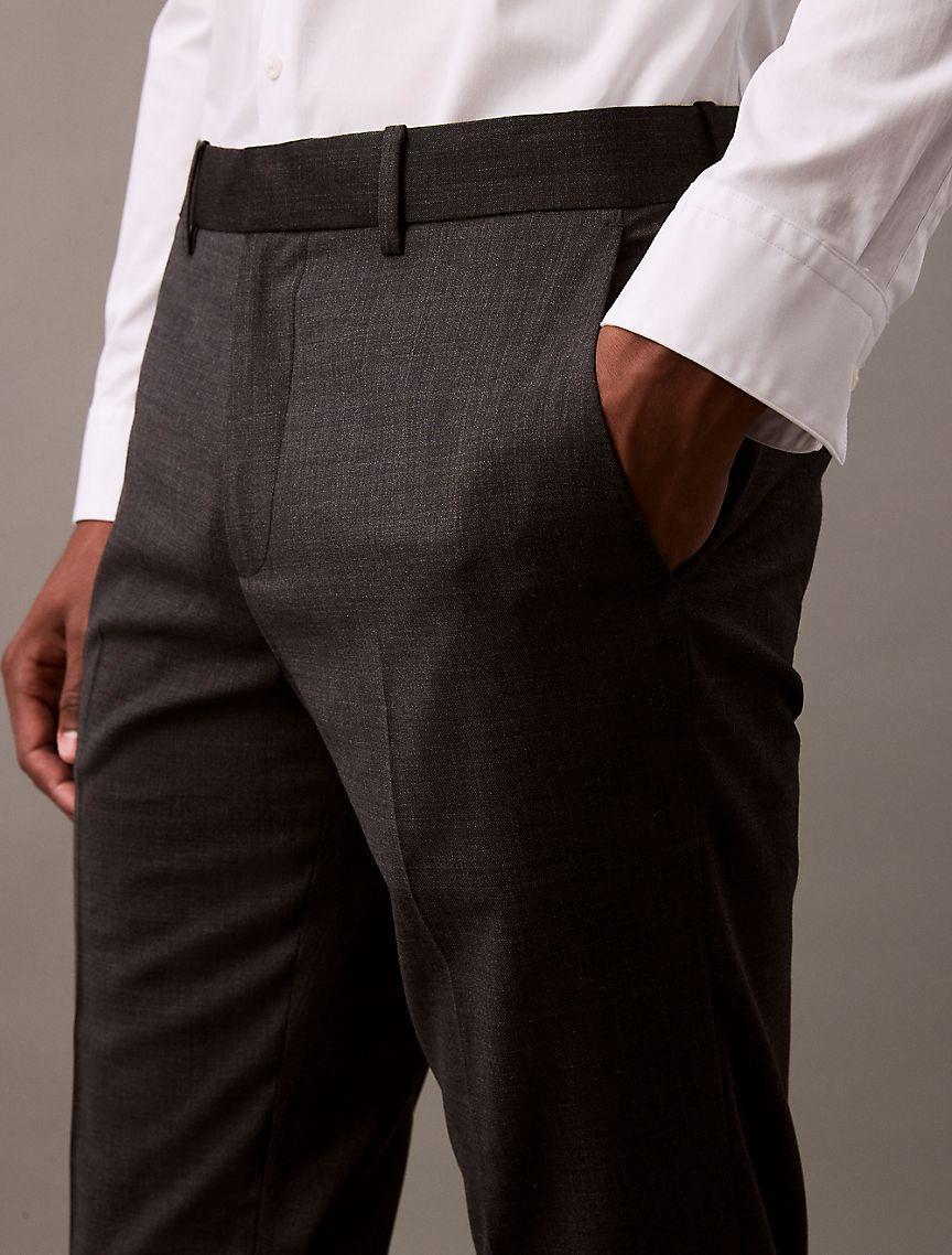 Wool Blend Tailored Slim Pants Product Image